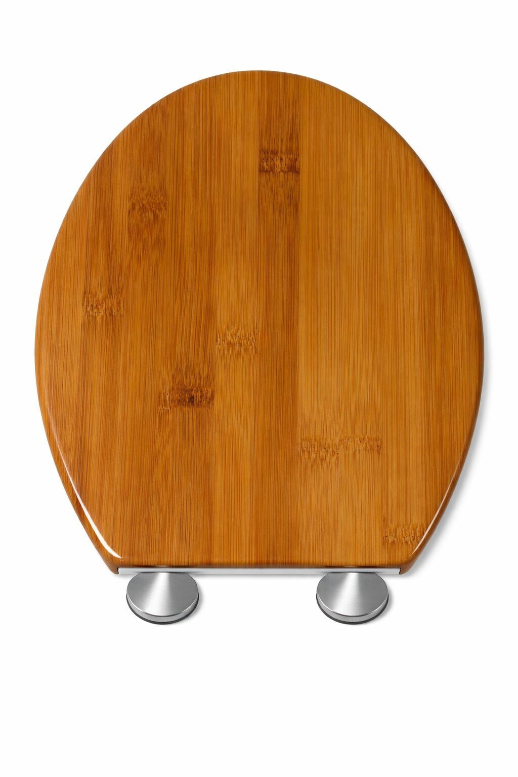 BigDean WC-Sitz Toilettendeckel mit Absenkautomatik in Holzoptik oval (Packung, 1-St., WC-Sitz), Absenkautomatik (Soft-Close) & Schnellverschluss (Quick-Release)