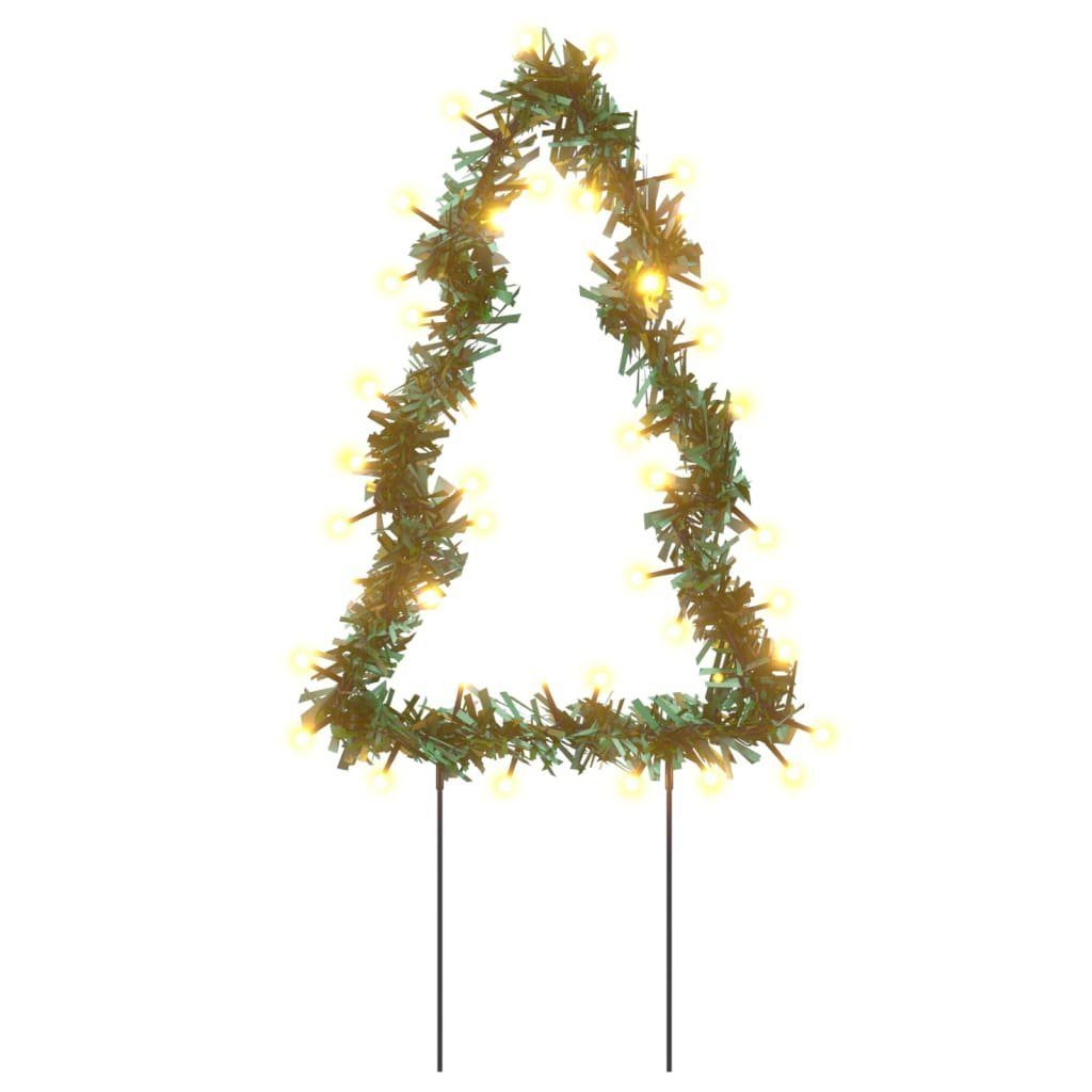 Christbaumschmuck 3 mit LEDs Weihnachtsbäume (3-tlg) 50 30 cm Stk. vidaXL Erdspießen