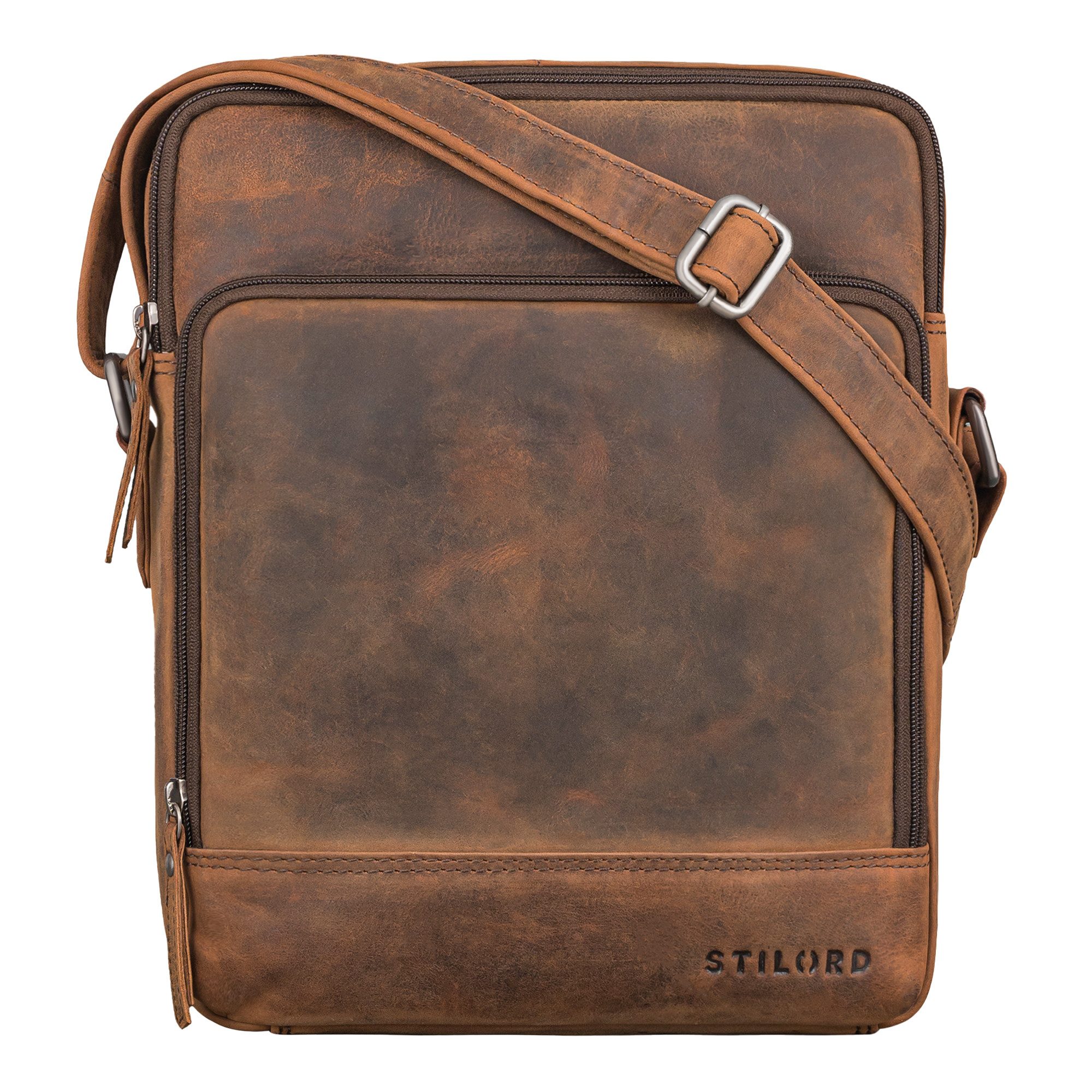 STILORD Schultertasche "Faro" Vintage Umhängetasche Herren Klein Leder Messenger Bag 11 Zoll