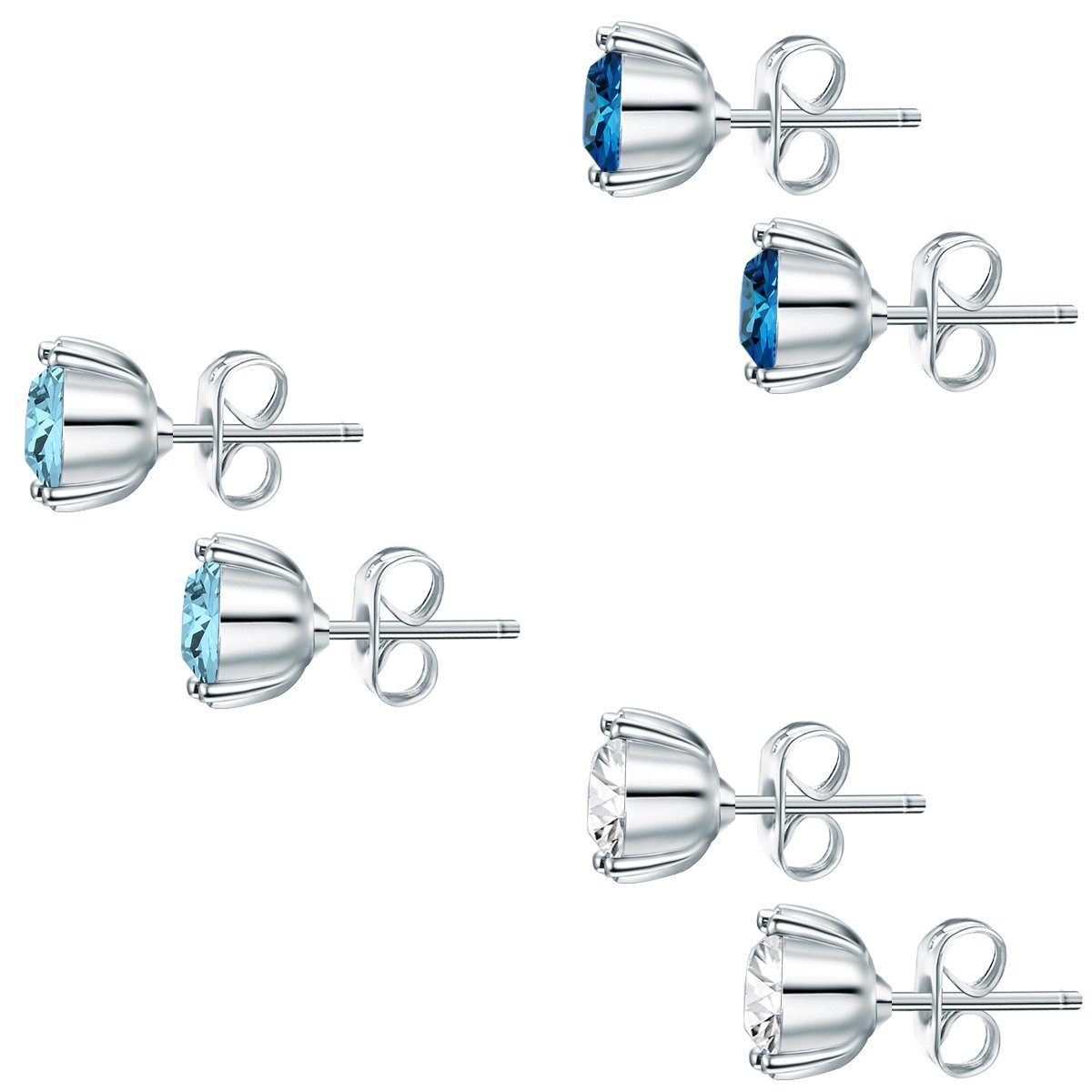 Lulu & Jane Paar Ohrhänger silber, verziert mit Kristallen von Swarovski® günstig online kaufen