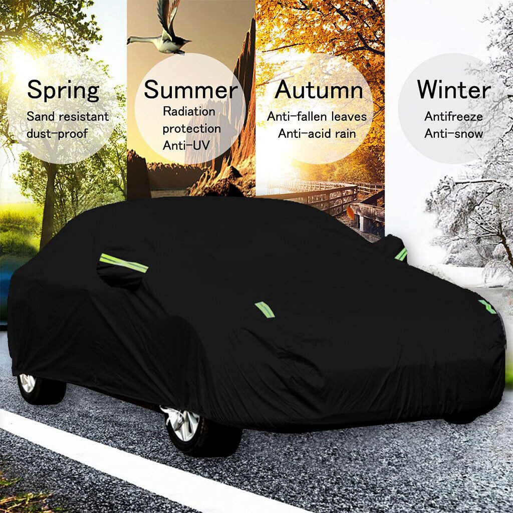 Luckice Hagelschutzplane Autoabdeckung Vollgarage 440x175x150cm, wasserdicht, UV-Schutz (Staubdicht, 190T Polyester, für Limousinen)