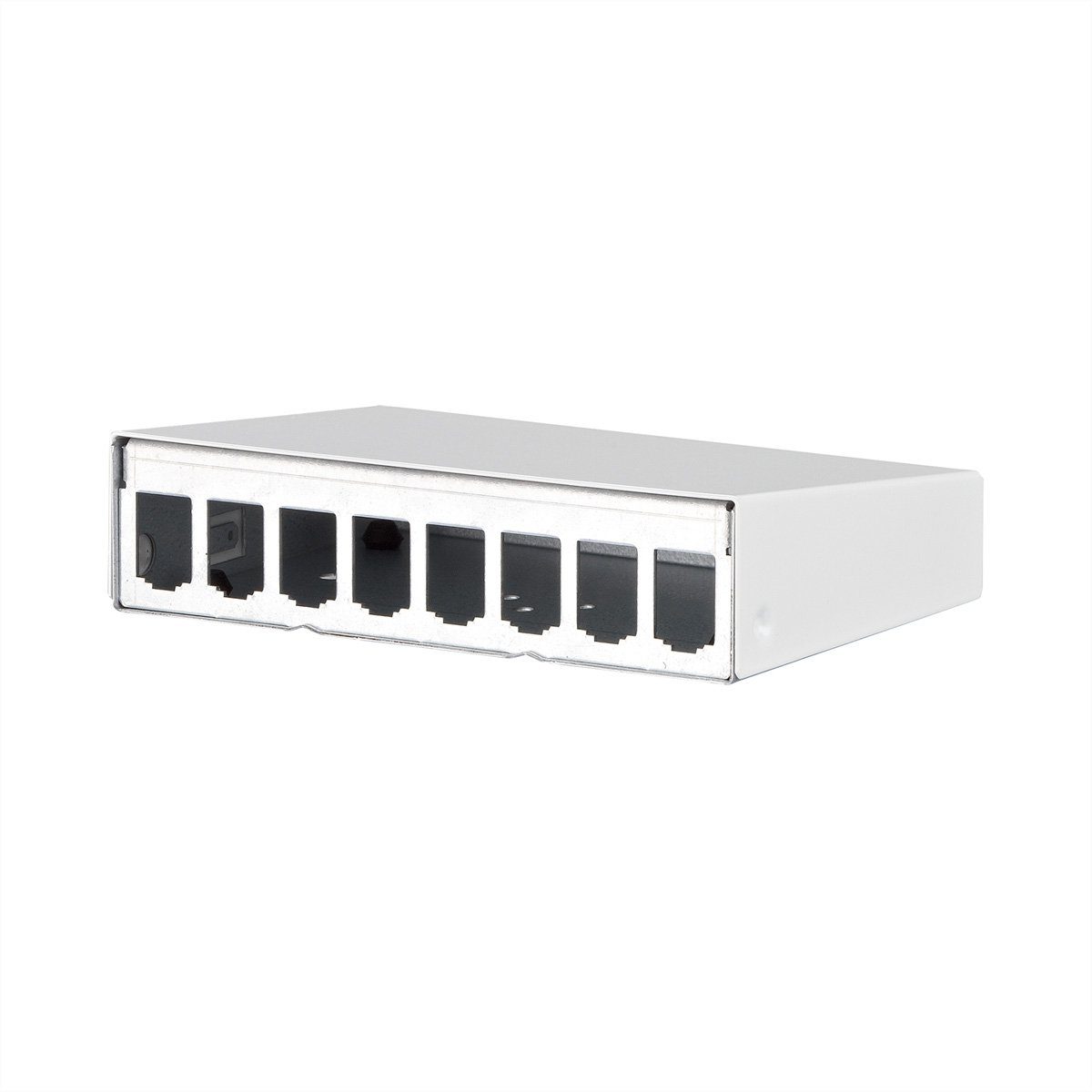Modul AP-Gehäuse 8 Port reinweiß RAL9010 Netzwerk-Panel