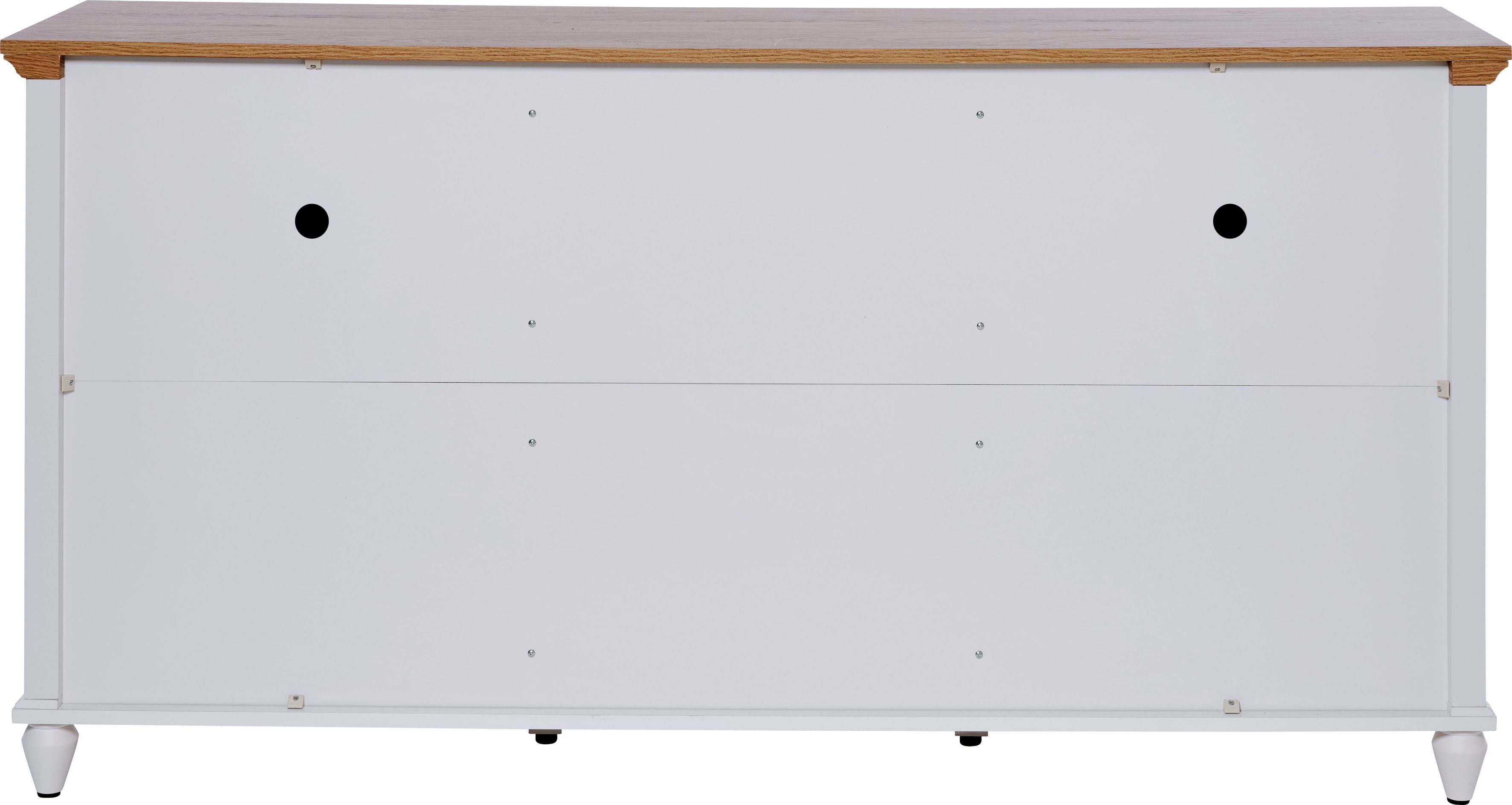 Schubladen, ca. COTTAGE und Jahnke Sideboard Sideboard, 3 (1 2 St), Breite Landhausstil, cm 150 150 SB Türen