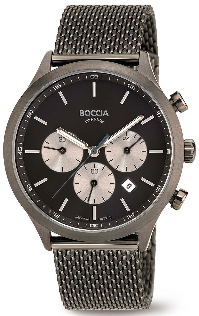 Boccia Quarzuhr Titangehäuse - Boccia Modell: 3750-06 Herrenuhr