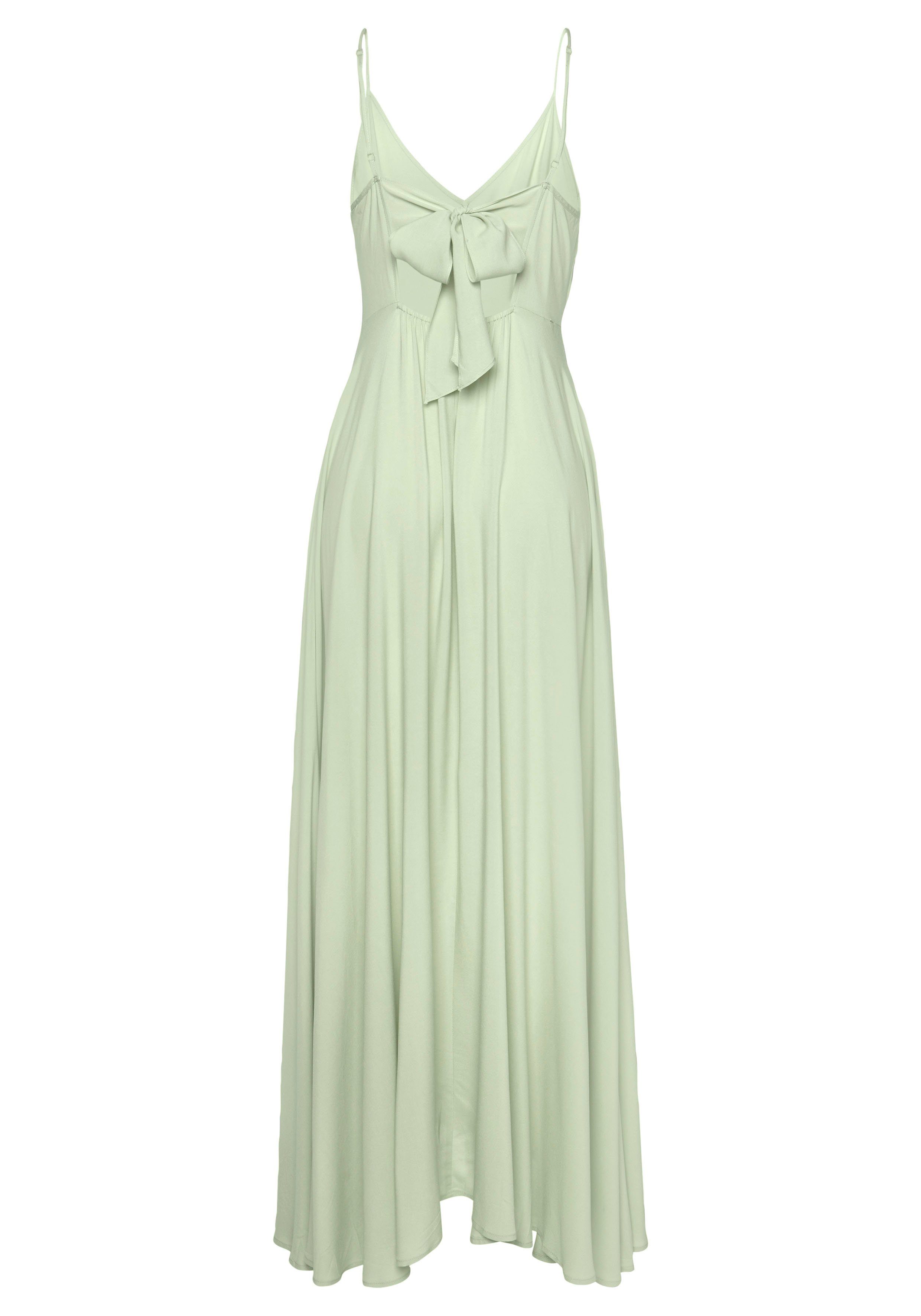 LASCANA Maxikleid aus gewebter Viskose, Cut-Out am Rücken, Sommerkleid