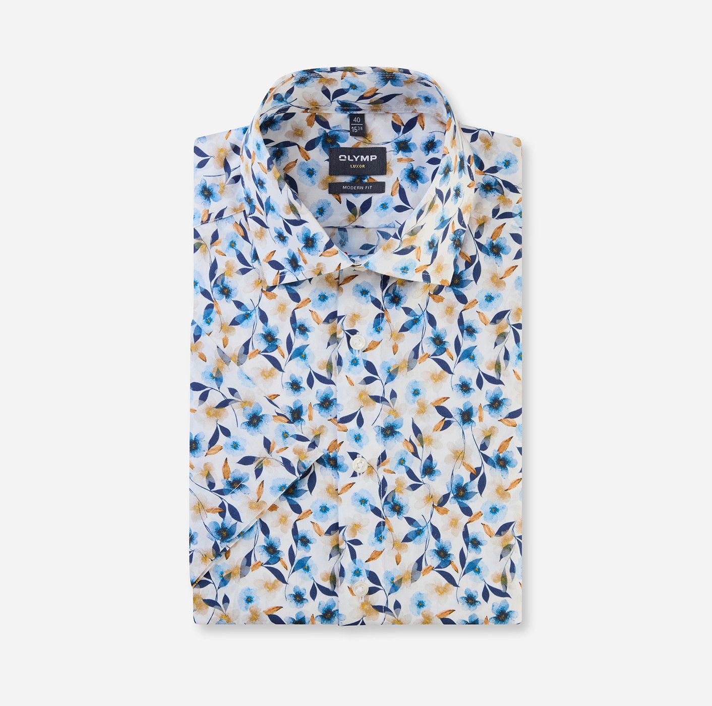 OLYMP Kurzarmhemd Luxor modern fit mit floralem Print günstig online kaufen