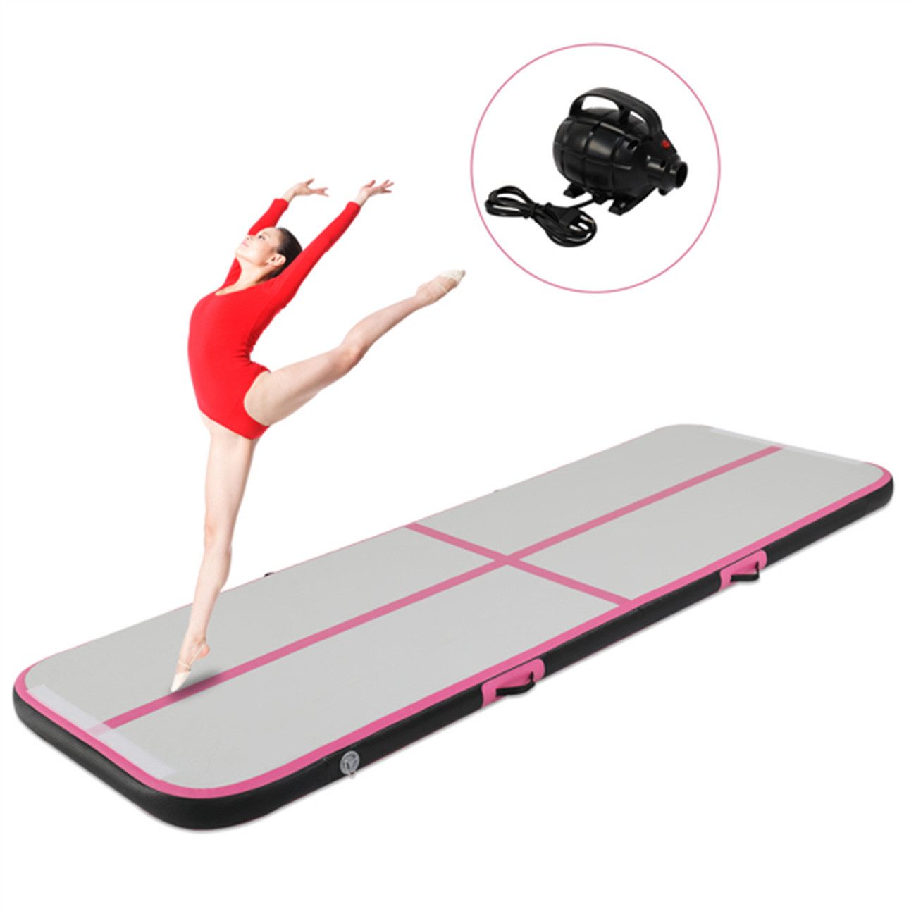 Yogamatte 3x1m Aufblasbares Flip-Pad Fitness-Pad,Fitnessmatte Trainingsmatte