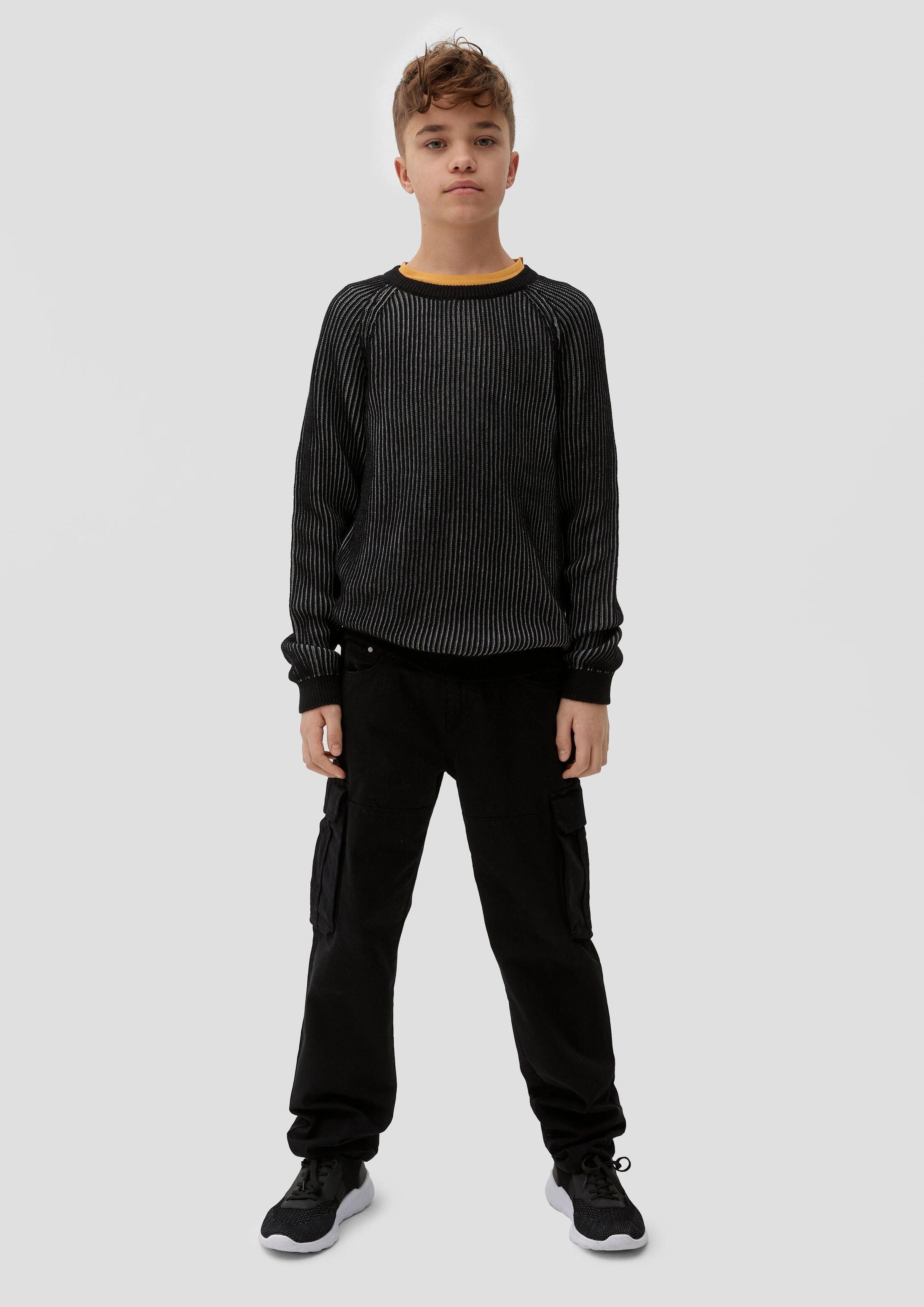 s.Oliver Longpullover Strickpullover Strickpulli in Two-Tone-Optik