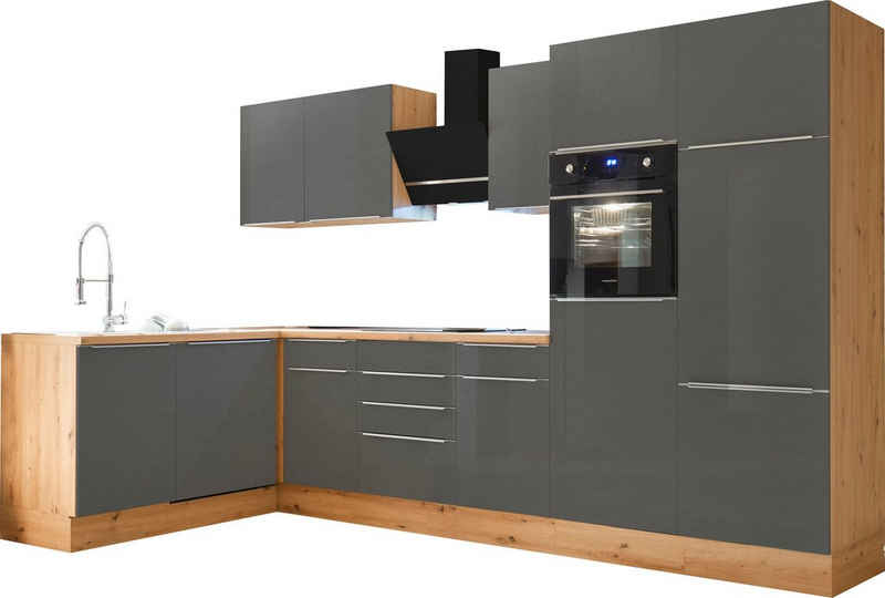 RESPEKTA Winkelküche »Safado«, hochwertige Ausstattung wie Soft Close Funktion, schnelle Lieferzeit, Stellbreite 340 x 172 cm