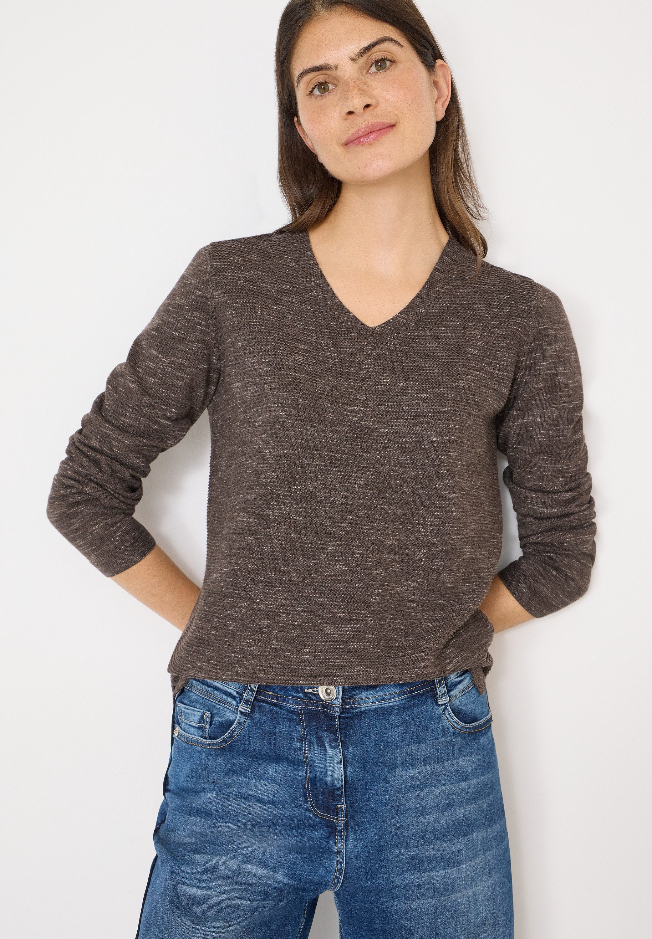 CECIL Strickpullover im Melange Look günstig online kaufen