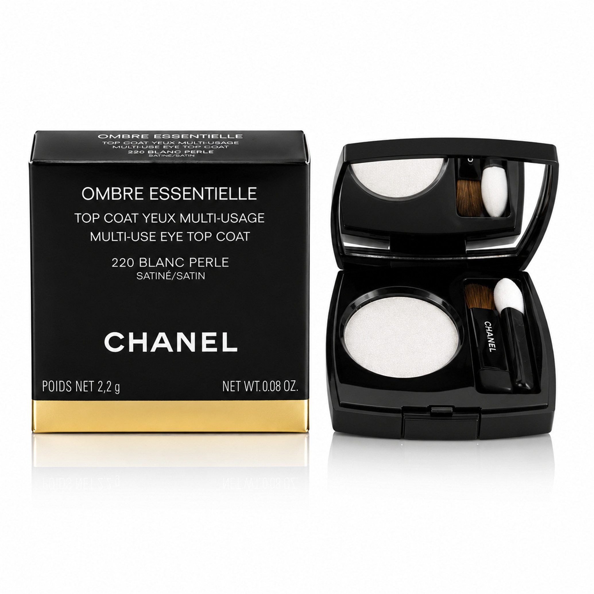 CHANEL Augen-Make-Up-Korrekturstift Chanel Ombre Essetielle 220 Blanc Perle Eye Top Coat 2,2g