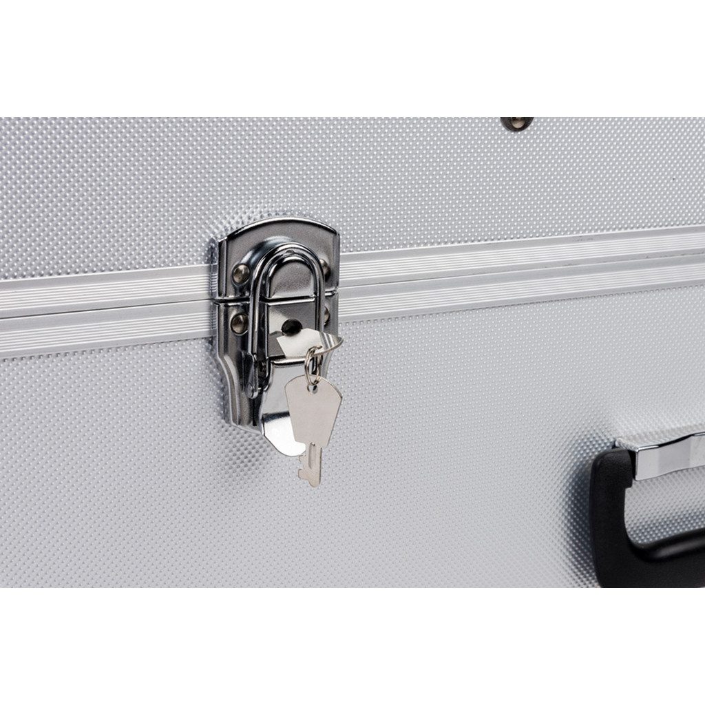 Kreher Werkzeugkoffer Transportkoffer mit Aluminiumrahmen in Silber (Größe wählbar)