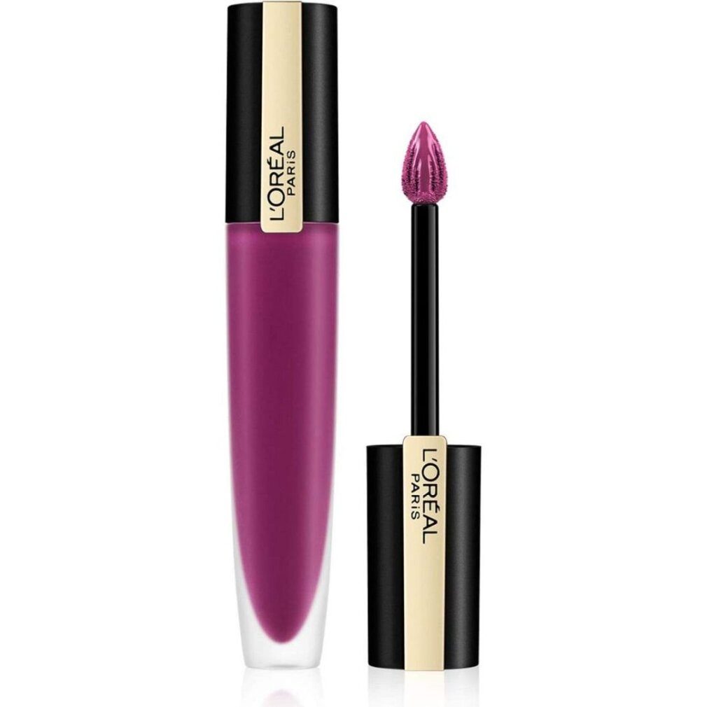 L'Oreal Deutschland Lippenstift Rouge Signature, Matter, flüssiger Lippenstift, 104, I Rebel, 7 ml