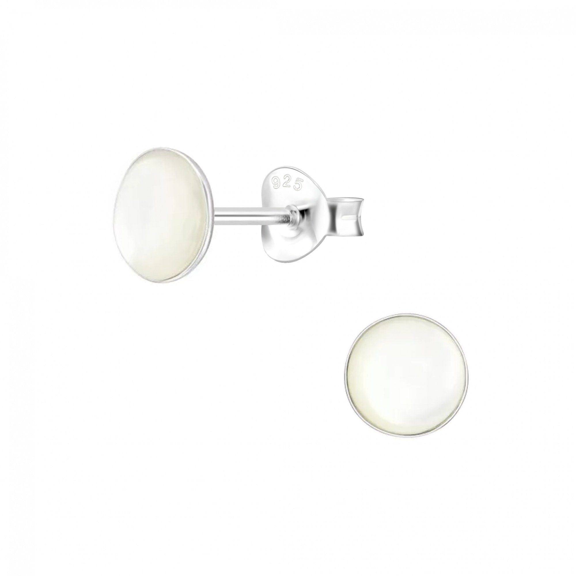 ALEXANDER YORK Paar Ohrstecker MUSCHELPERLMUTT weiß 6 mm, 2-tlg., 925 Sterl günstig online kaufen
