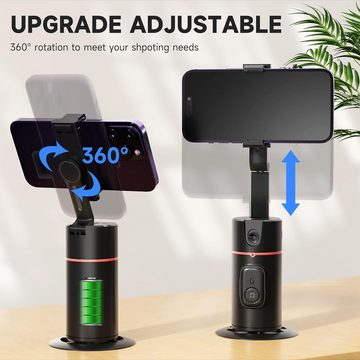 HOUROC Auto Face Tracking Stativ, 360° Rotation Smart Tracking Telefonhalter Kamera-Gimbal (Smart Gesicht Körper Tracking Selfie Stick Gimbal Stabilisator)