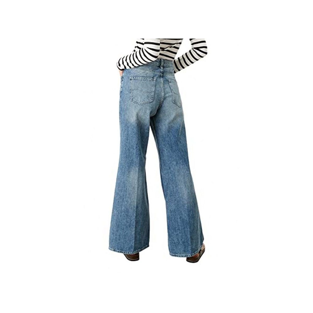 blau 5-Pocket-Jeans QS (1-tlg)