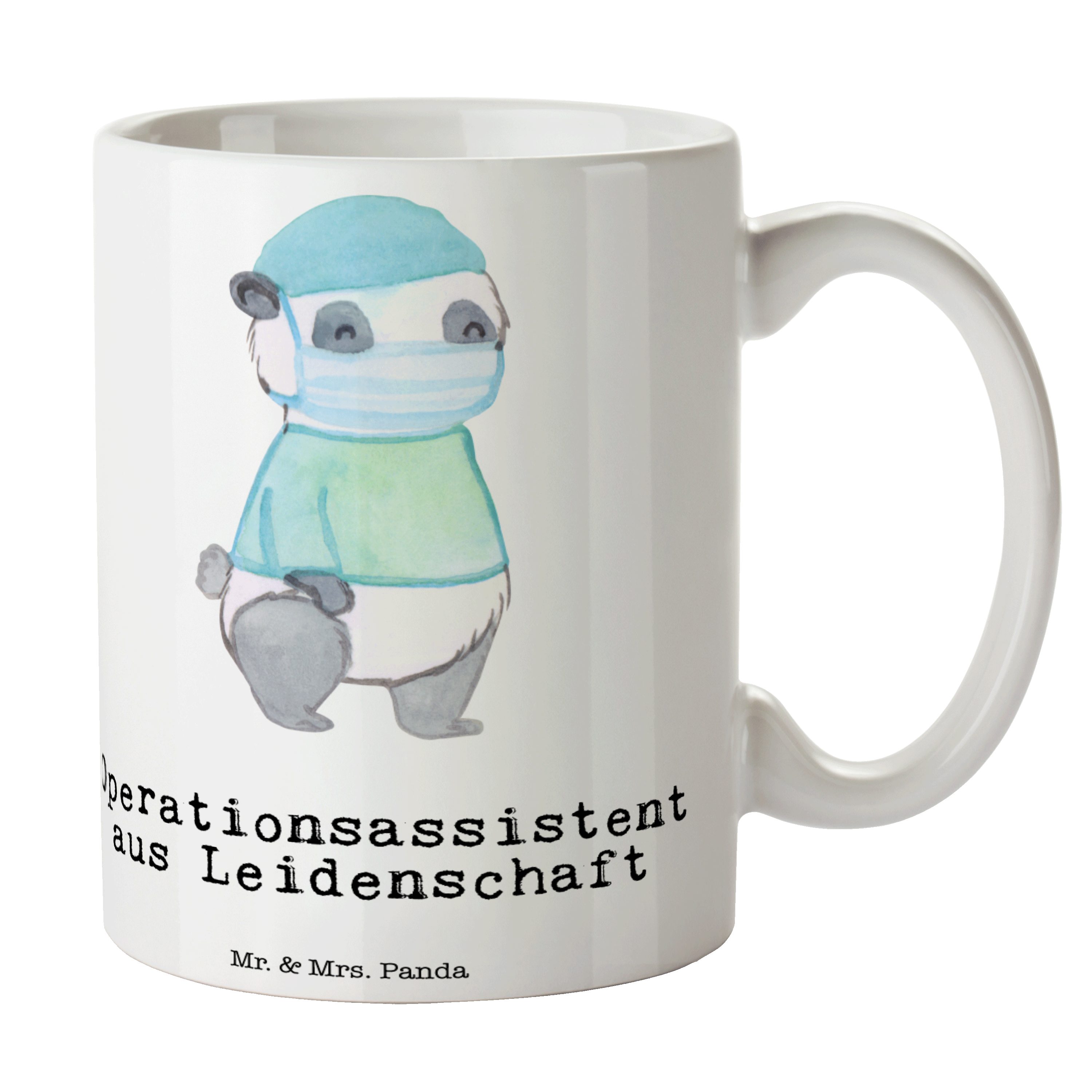 Mr. & aus Mrs. Leidenschaft Geschenk, Panda Tasse Weiß Operationsassistent Keramik Ausbil, Danke, - 