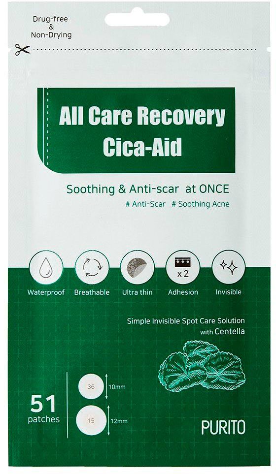 Purito Gesichtspflege ALL CARE RECOVERY CICA-AID, behandelt schwere Unreinheiten, mit Anti-Rötung Wirkung