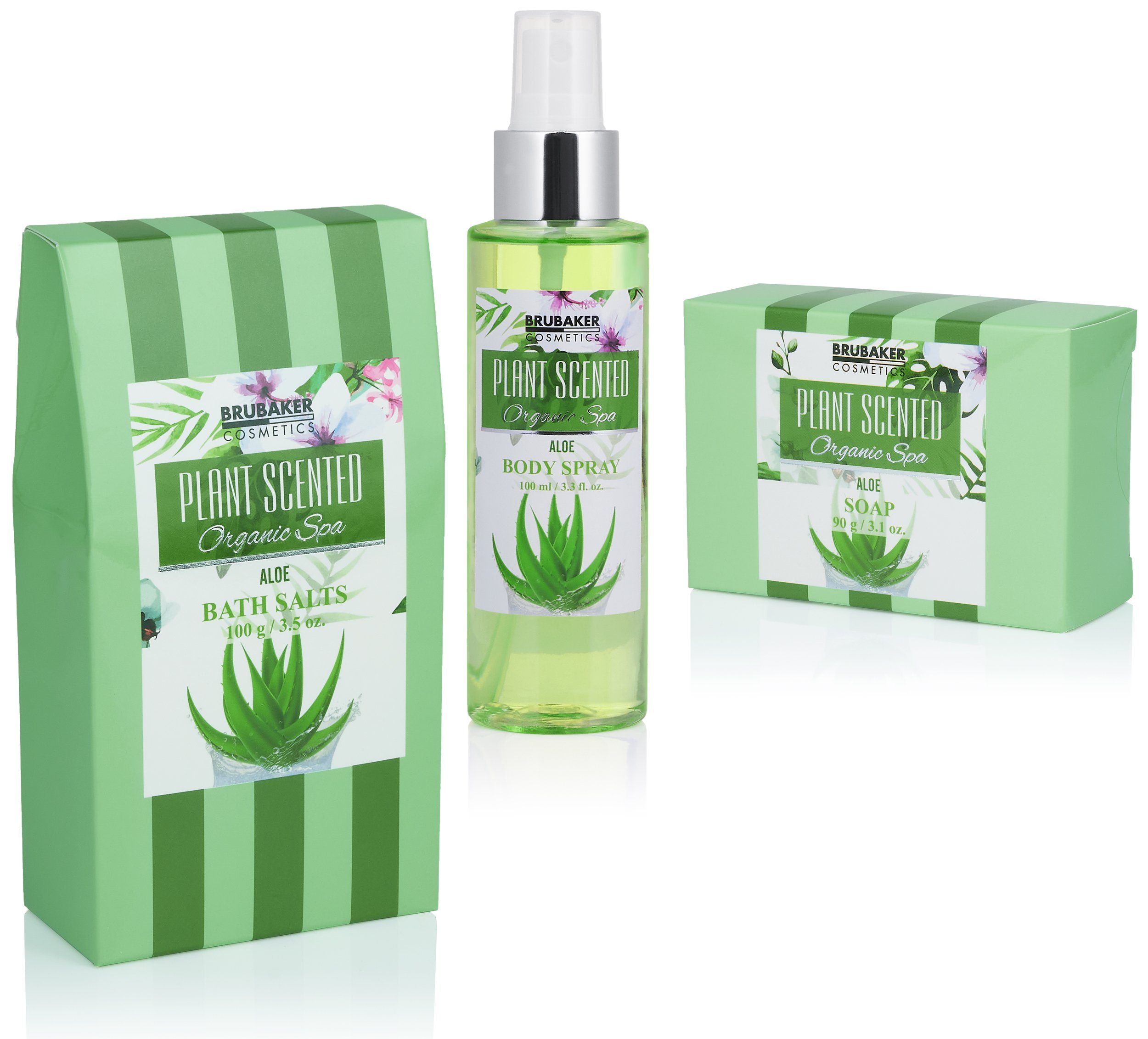 BRUBAKER Pflege-Geschenkset Wellness Dusch- und Badeset mit Aloe Vera Duft, Damen Geschenkset, 9-tlg., Frauen Geschenk Set im Vintage Pflanzkübel, Beauty Pflegeset