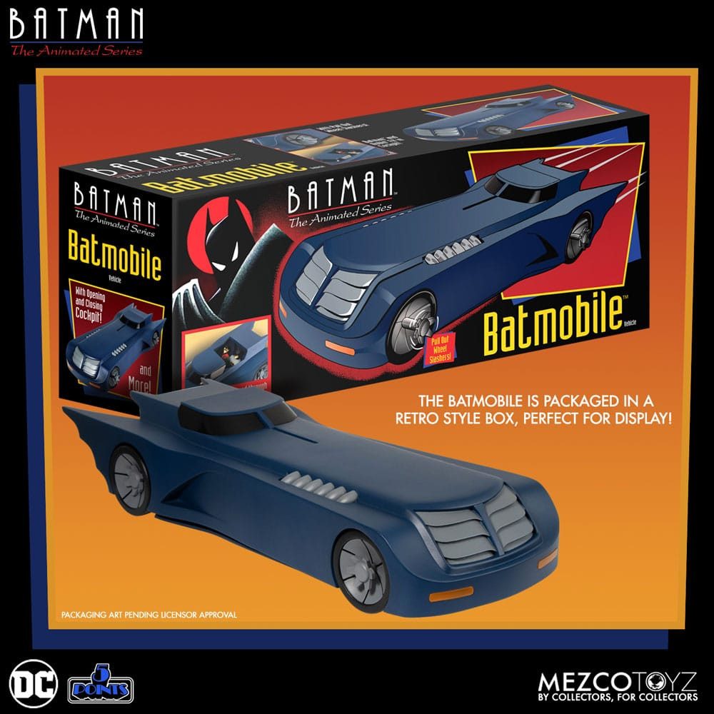 MEZCO Spielzeug-Auto Batman: The Animated Series 5 Points Batmobile Vehicle Fahrzeug