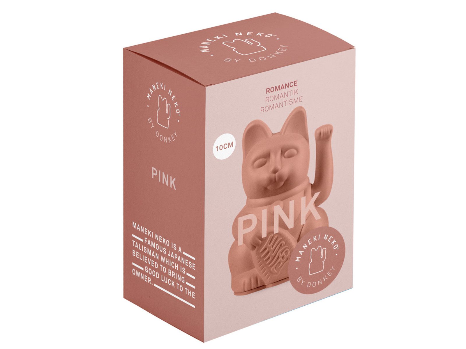 Donkey Products Dekofigur Lucky Cat Mini Winkekatze rosa 10cm