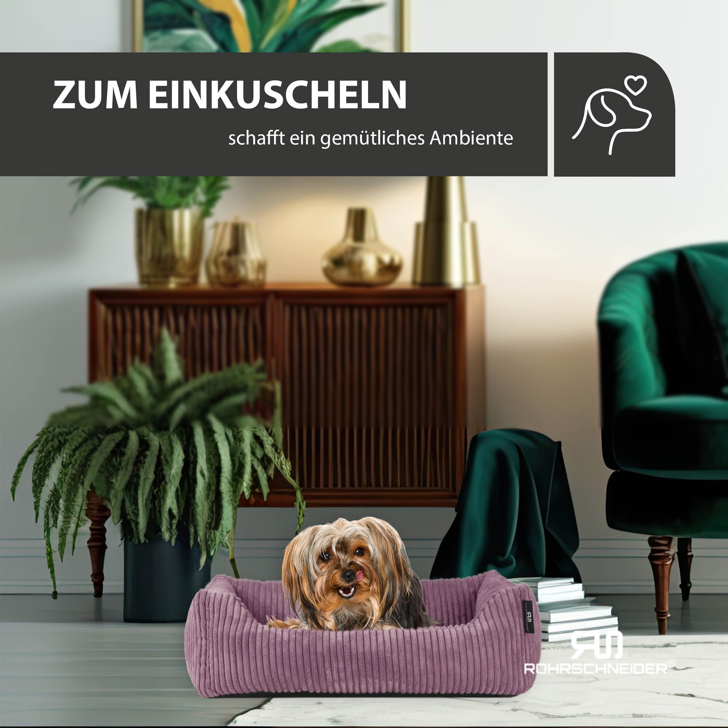 Rohrschneider Tierbett Hundebett Hundekorb Cordstoff, inkl. günstig online kaufen