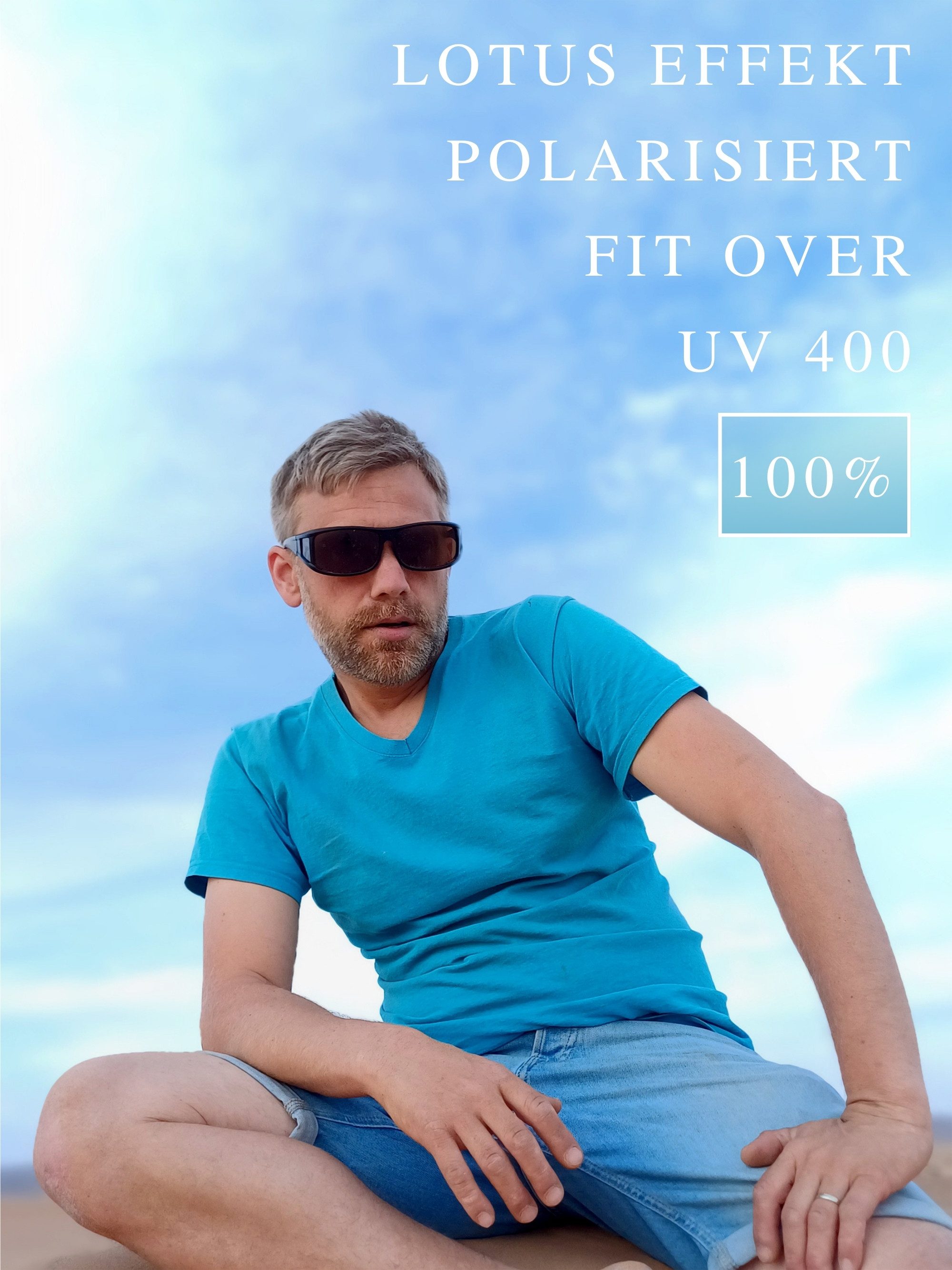 ActiveSol Sonnenbrille Überzieh-Sonnenbrille Classic, Herren polarisierte, UV-Schutz, Mit Seitenfenster – Bild 2 von 5