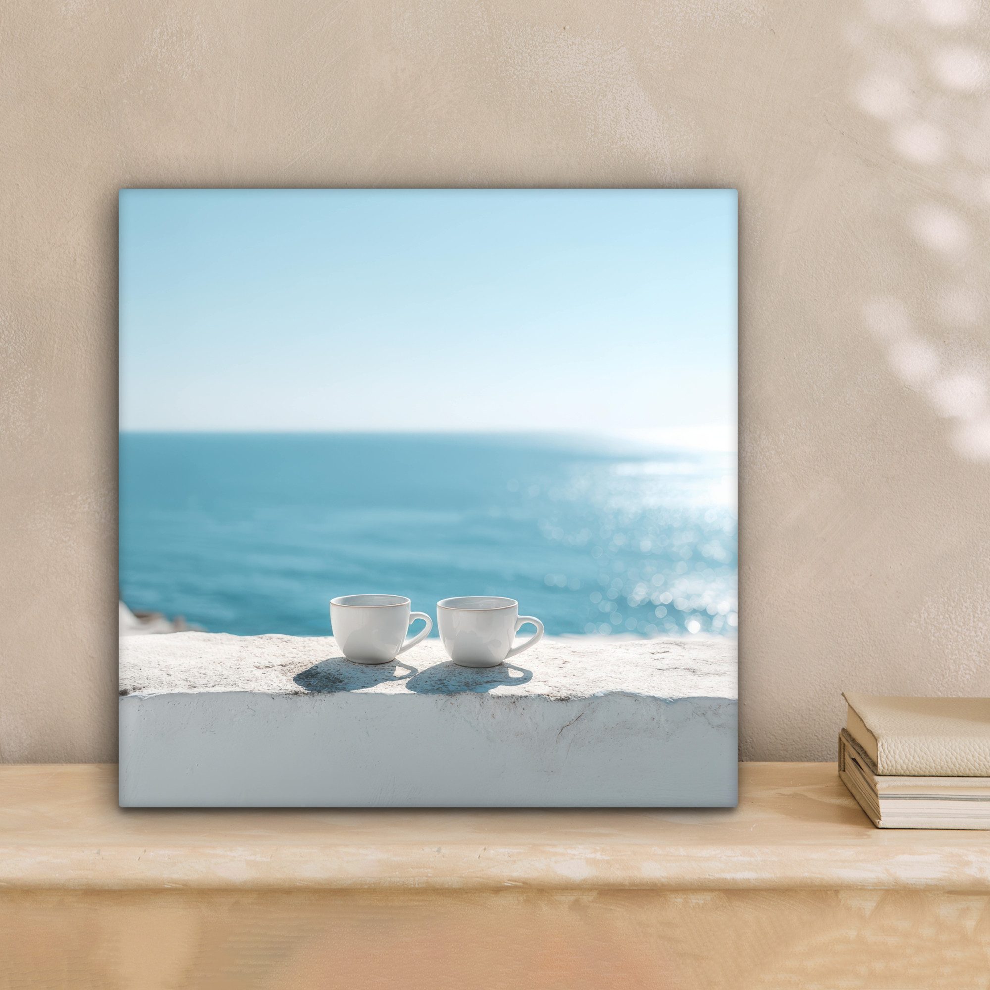 OneMillionCanvasses® Leinwandbild Meer - Kaffeetassen - günstig online kaufen