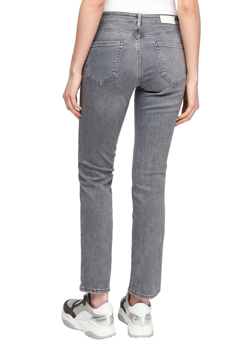 BETSY grey-Stretch Leg, Slim Slim Mid s.Oliver Leg rise, Slim-fit-Jeans