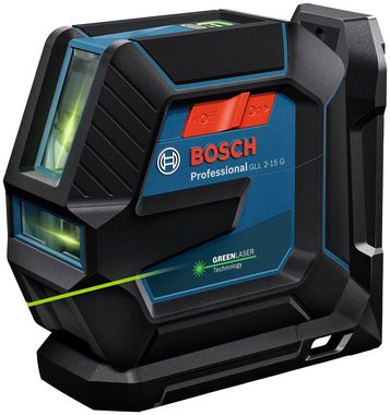 Bosch Professional Linienlaser GLL 2-15 G Professional, Staub- und Spritzwasserschutz IP64