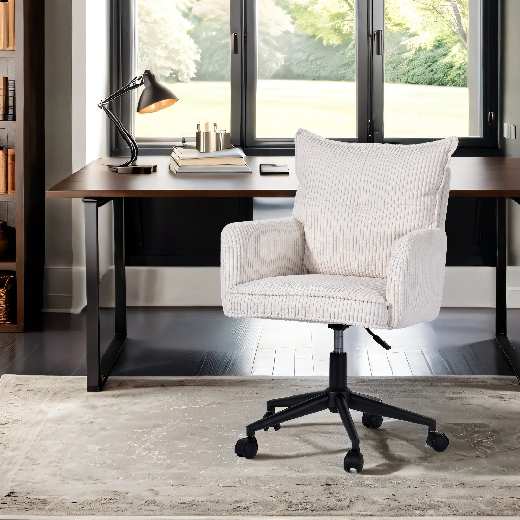 Duhome Bürostuhl (9-237), Schreibtischstuhl aus Kordsamt, Drehstuhl Höhenve günstig online kaufen