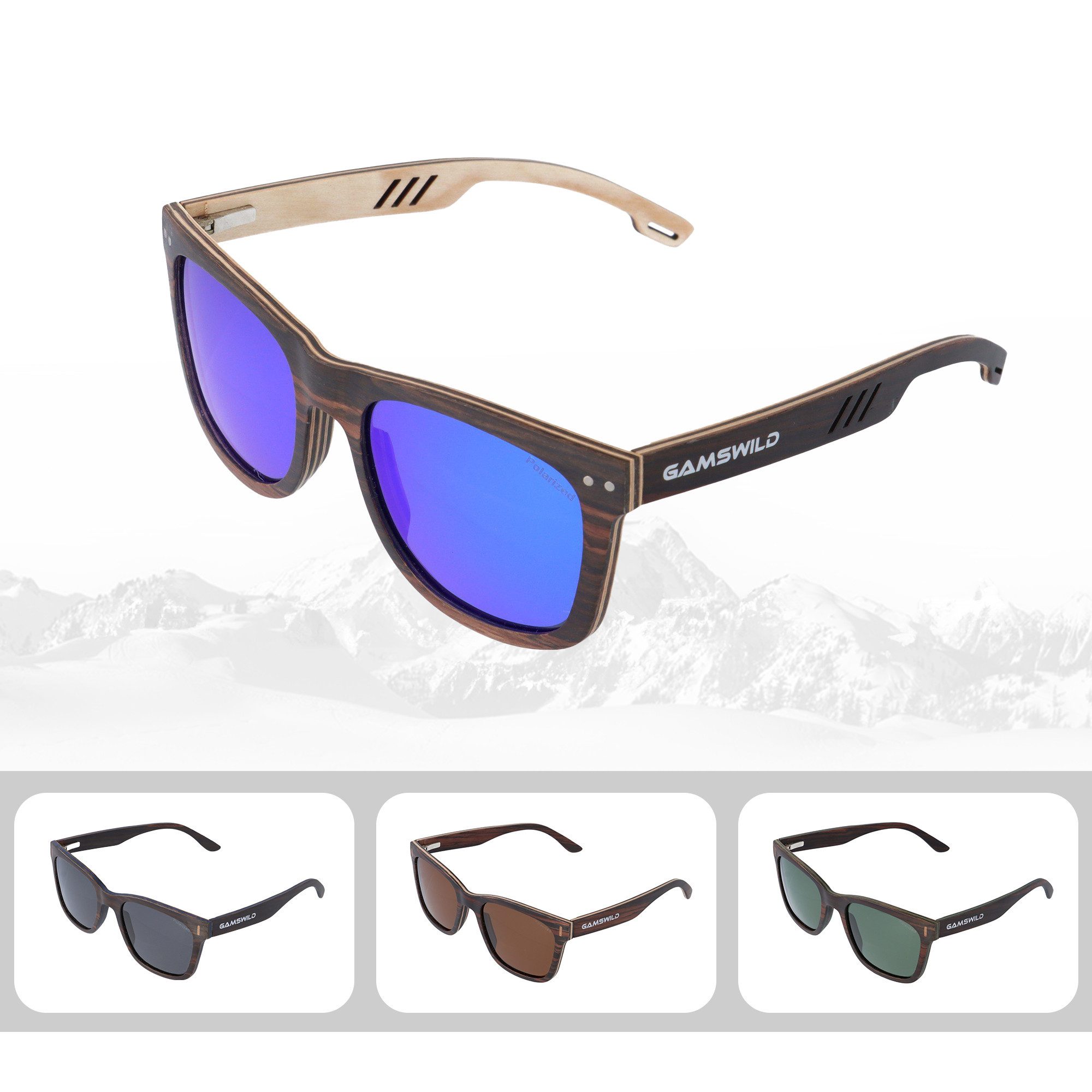 Gamswild Sonnenbrille UV400 GAMSSTYLE Holzbrille polarisierte günstig online kaufen