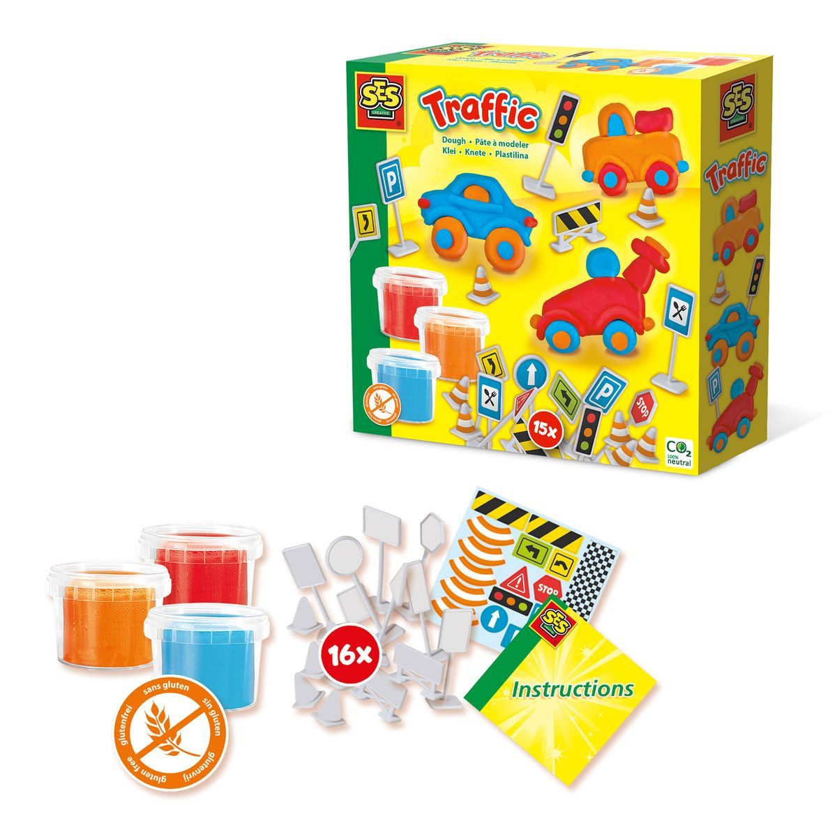 SES Creative Knete SES CREATIVE Knete Set Straßenverkehr