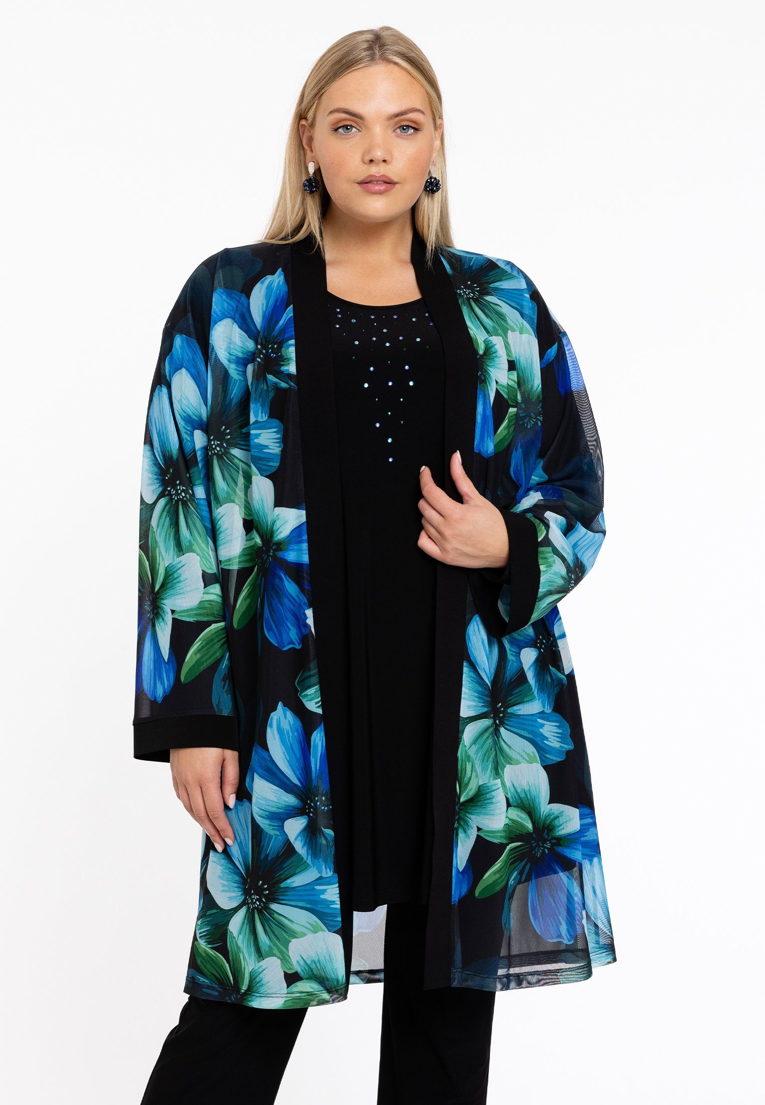 Langmantel Damen Strickjacke Große Größen