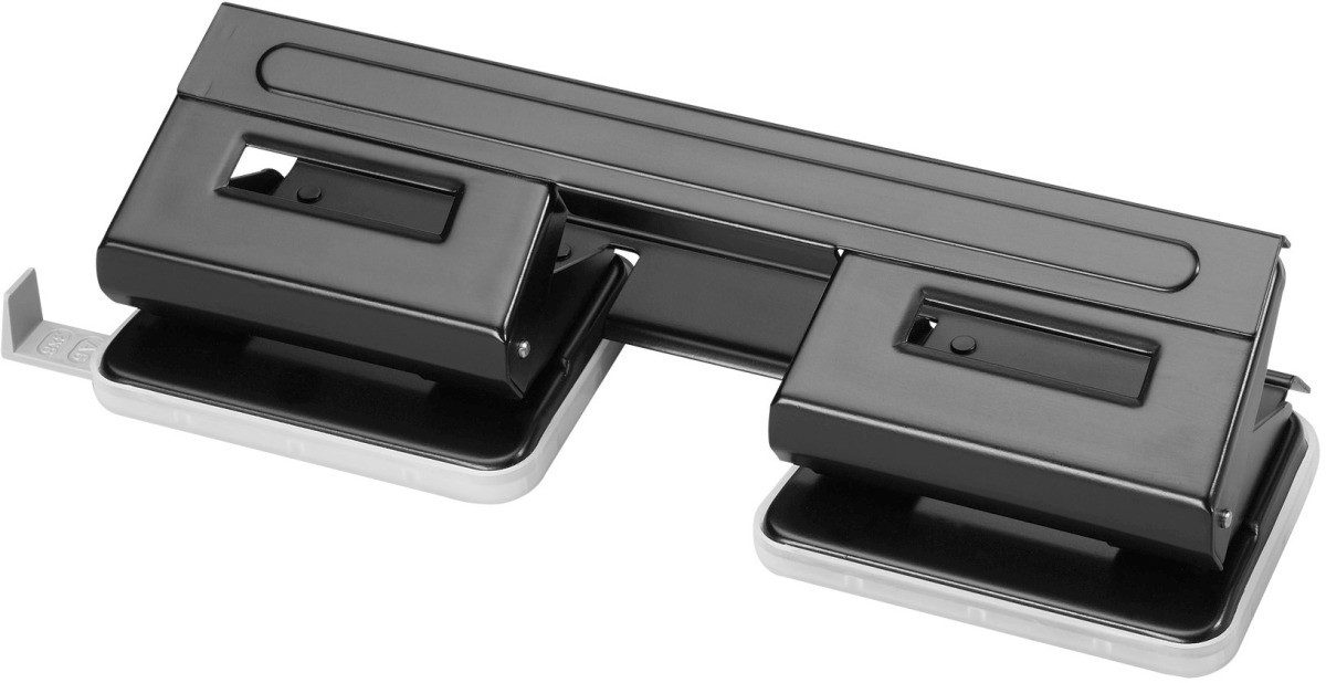 Herlitz Перфоратор Doppel-Locher 1,5mm schwarz mit Anschlagschiene
