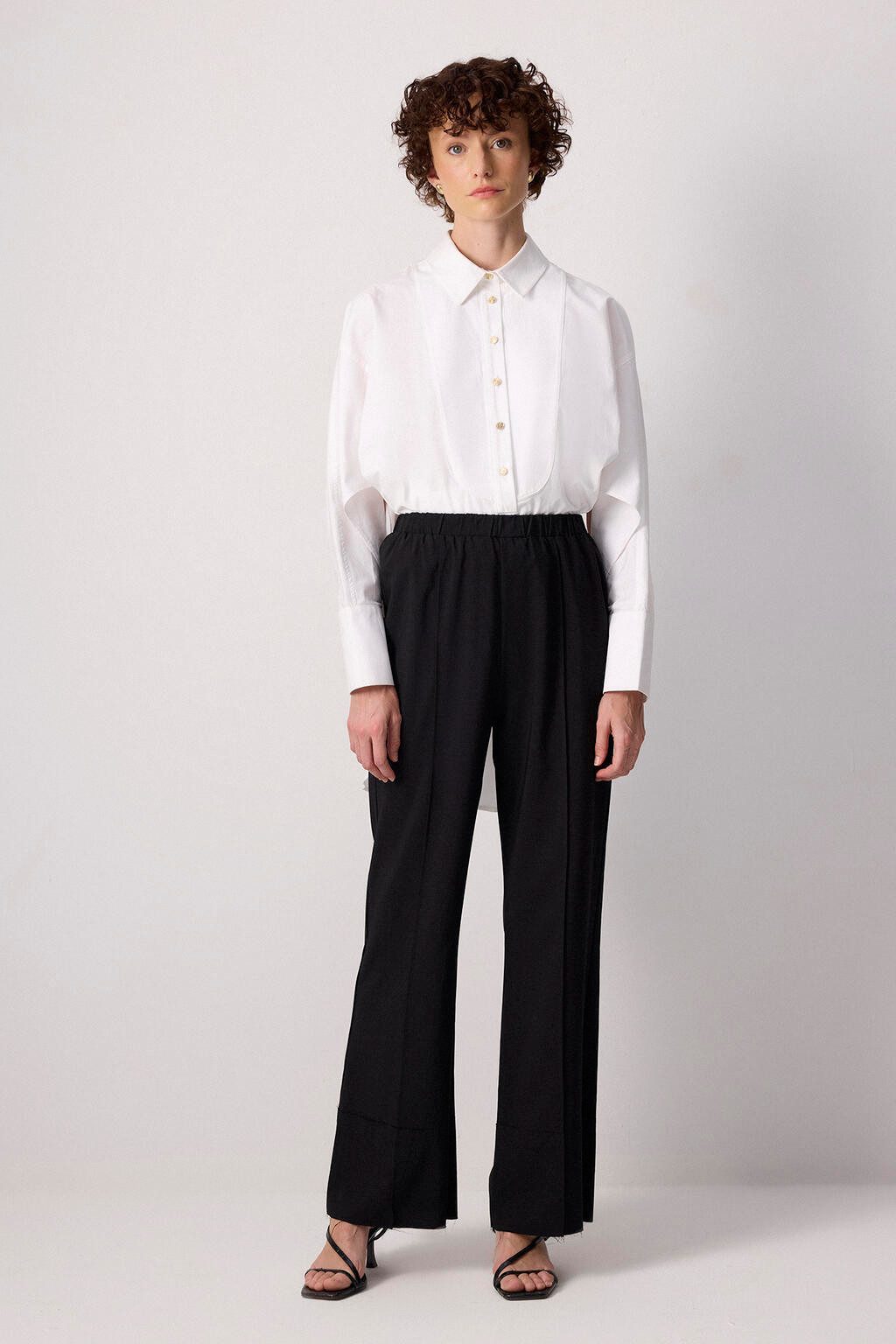 5-Pocket-Jeans Gerippte Viskosehose