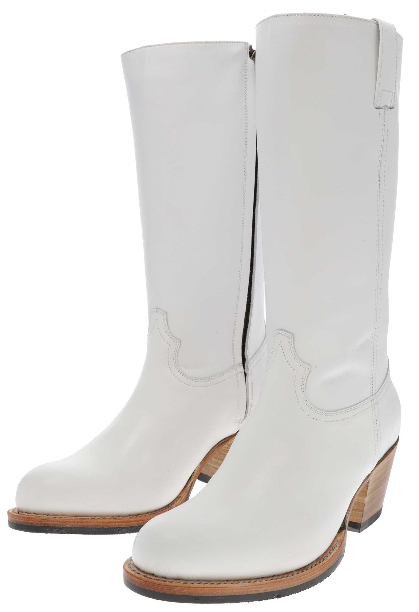 Sendra Boots 17615 Blanco Damen Lederstiefel Weiss Stiefel