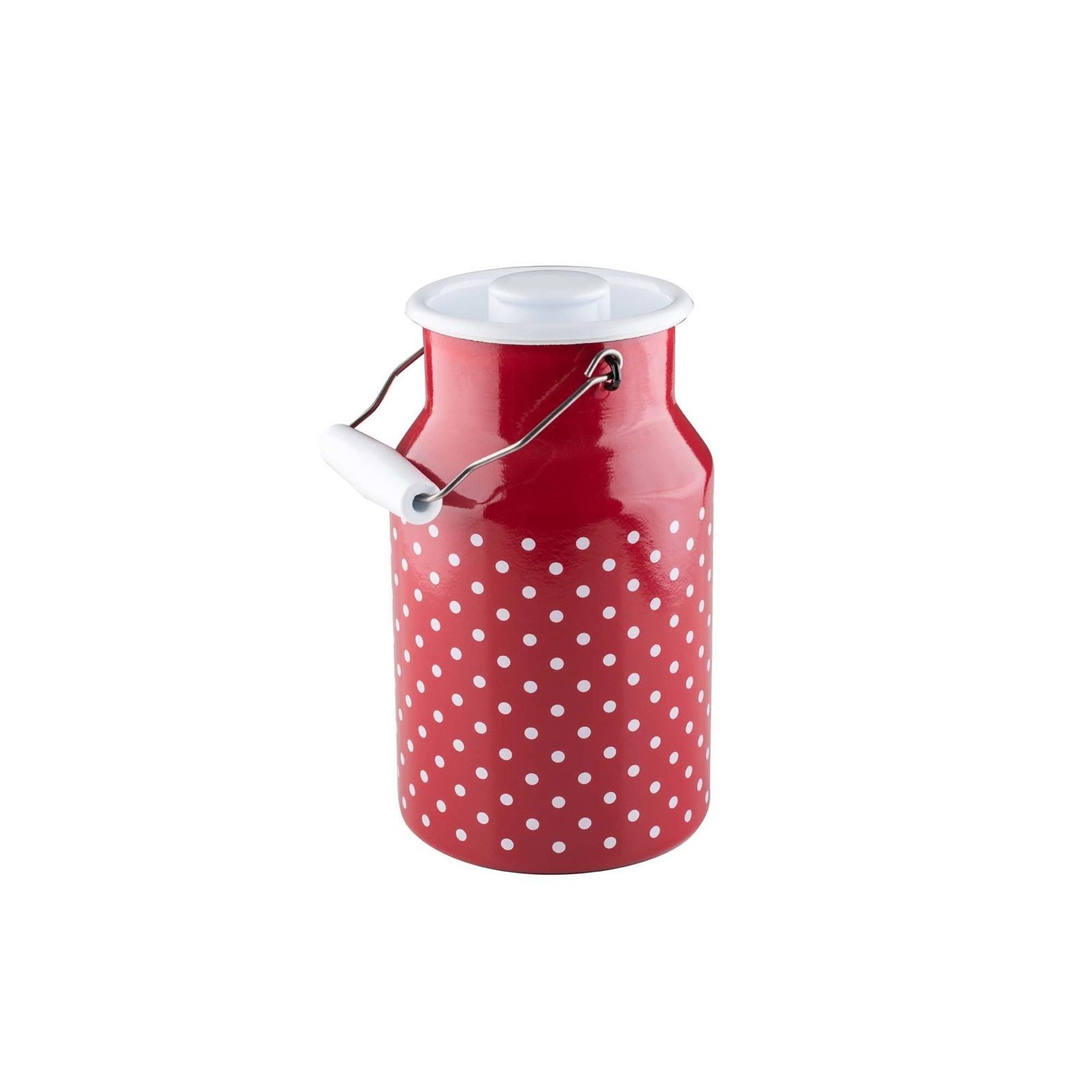 Riess Milchkanne Milchkanne mit Deckel Pünktchen, 2 l, (Stück, 1-St), Empfohlen bei Nickelallergie
