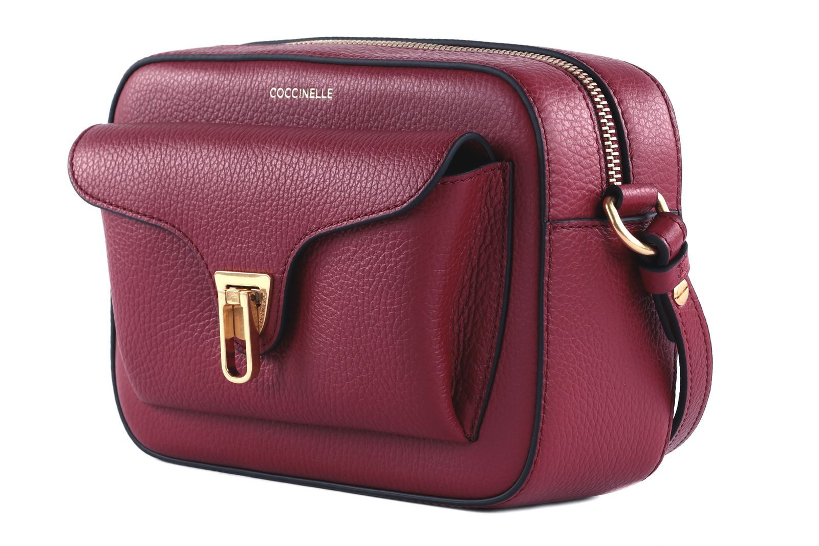 COCCINELLE Umhängetasche Camera Bag, aus echtem Rindsleder