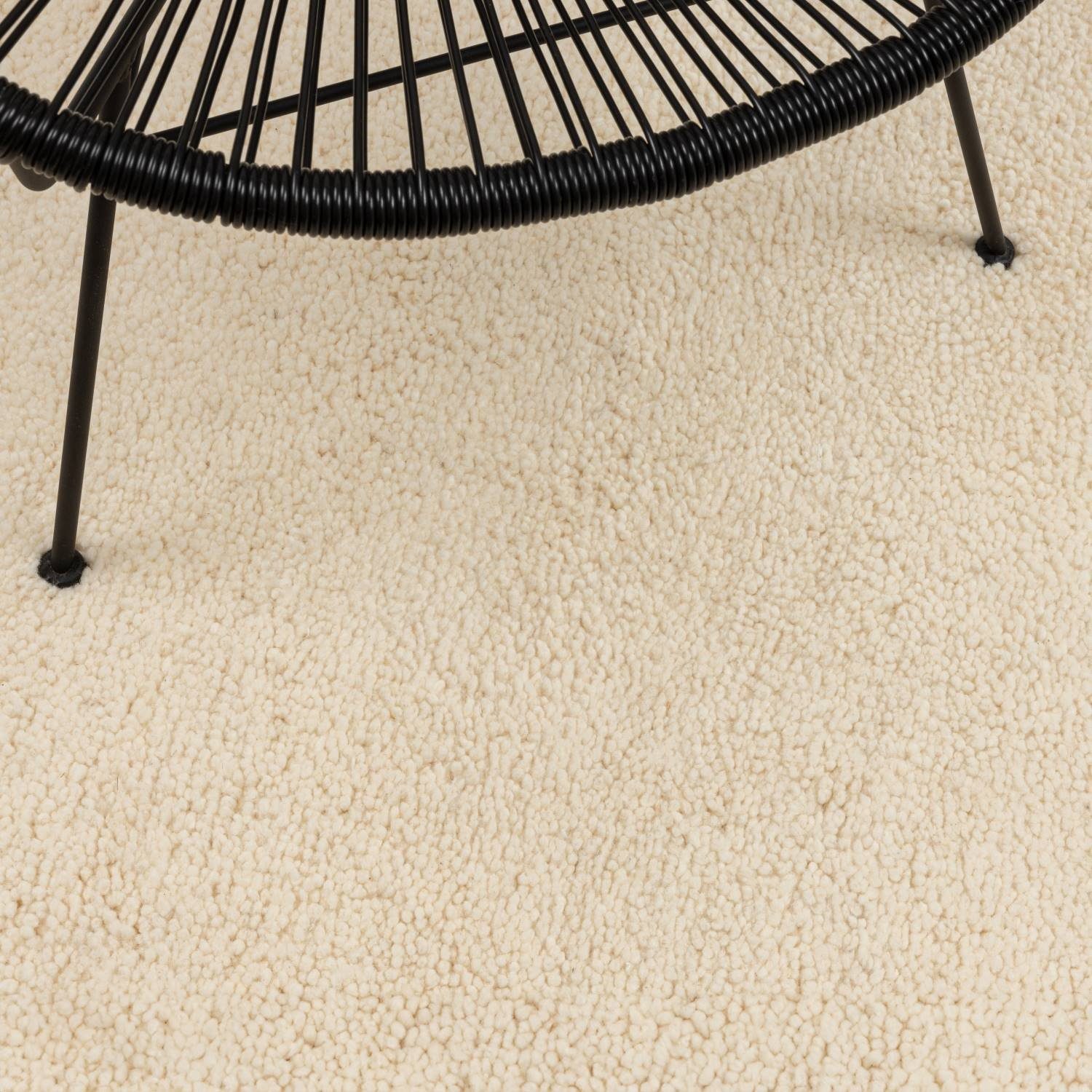 RUG N' ROLL Wollteppich Super Berber simple, weich, pflegeleicht, strapazierfähig, Rechteckig