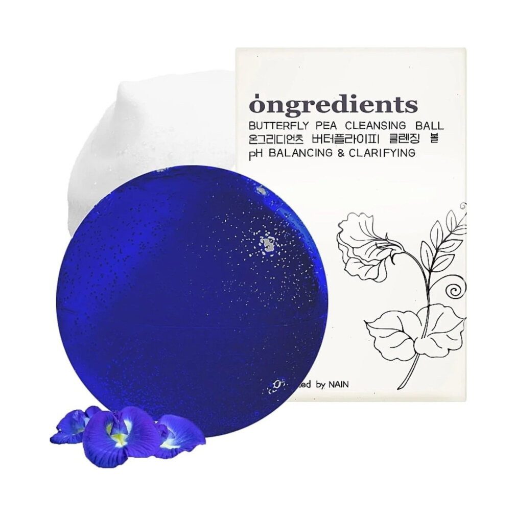 ONGREDIENTS Körperpflegemittel Butterfly Pea Cleansing Ball Gesichtsreinigungsball