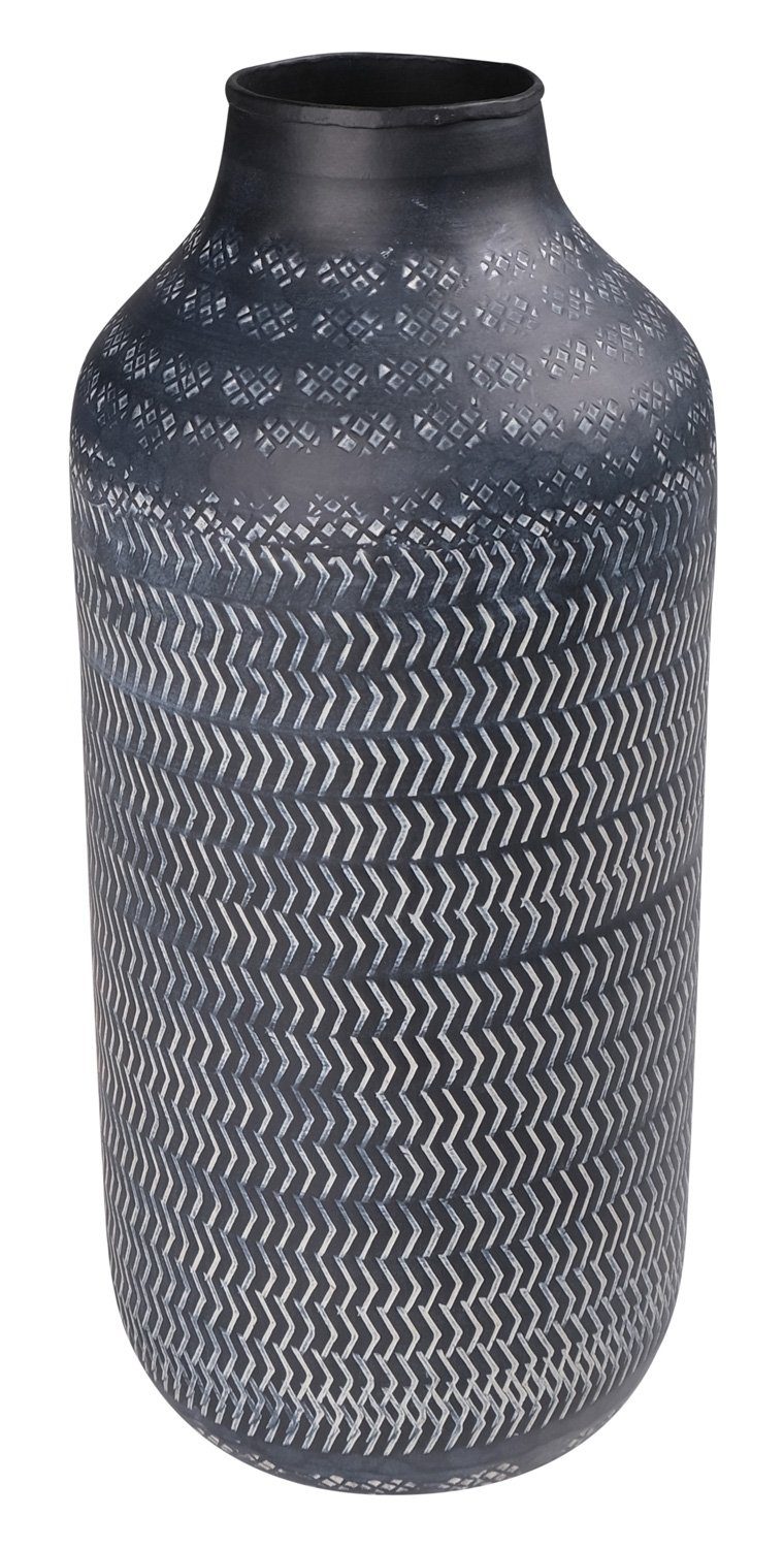 Dekovase CARISTAS, Vase, Schwarz, Metall, H 25 cm (1 St) | Dekovasen