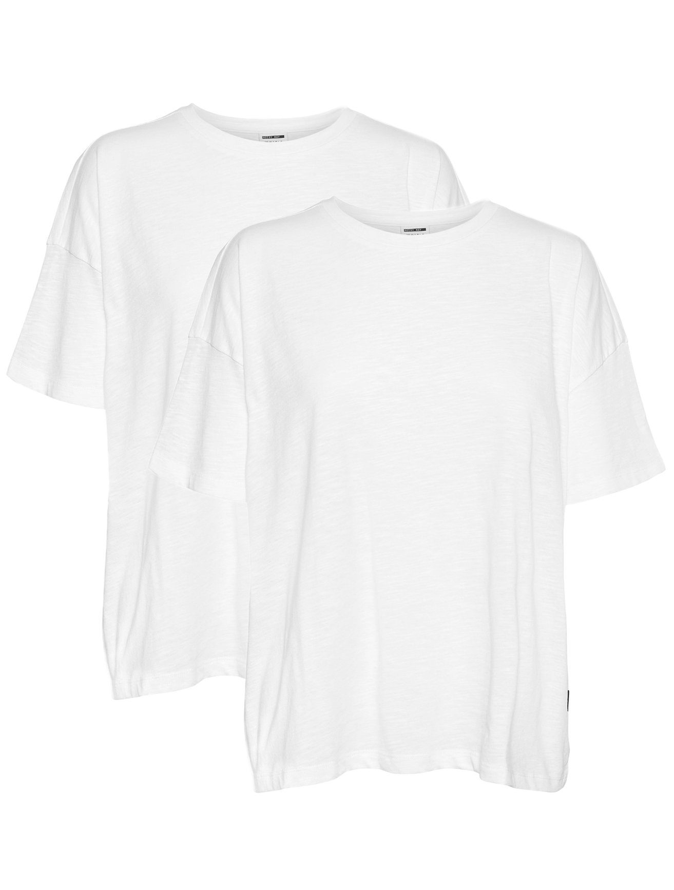 NMMATHILDE Noisy 2-er in (2-tlg) Basic T-Shirt Pack Weiß-2 Set 4182 T-Shirt may Stück Oversized