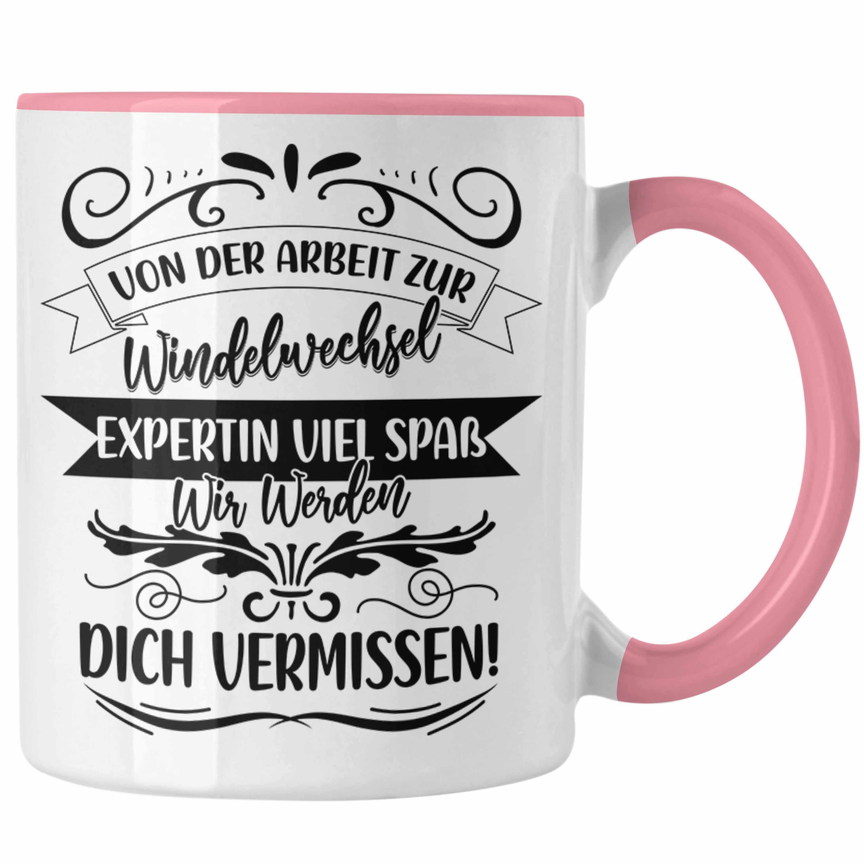 Kaffeetasse Tasse Abschied Trendation Geschenk Rosa Mutterschutz Mutterschutz Tasse Kollegi