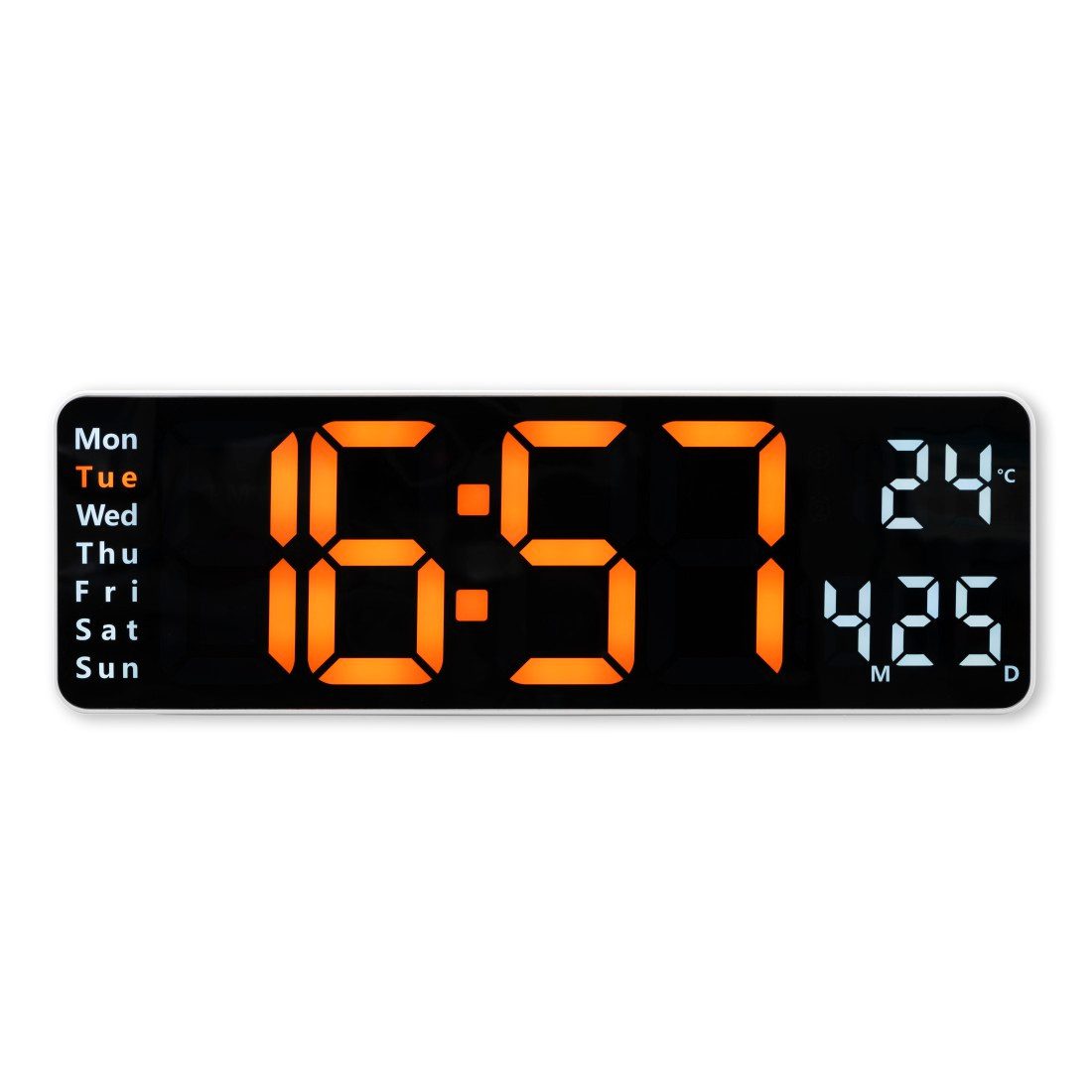 Uhr Digitale Wanduhr "Santa Cruz", Weiß