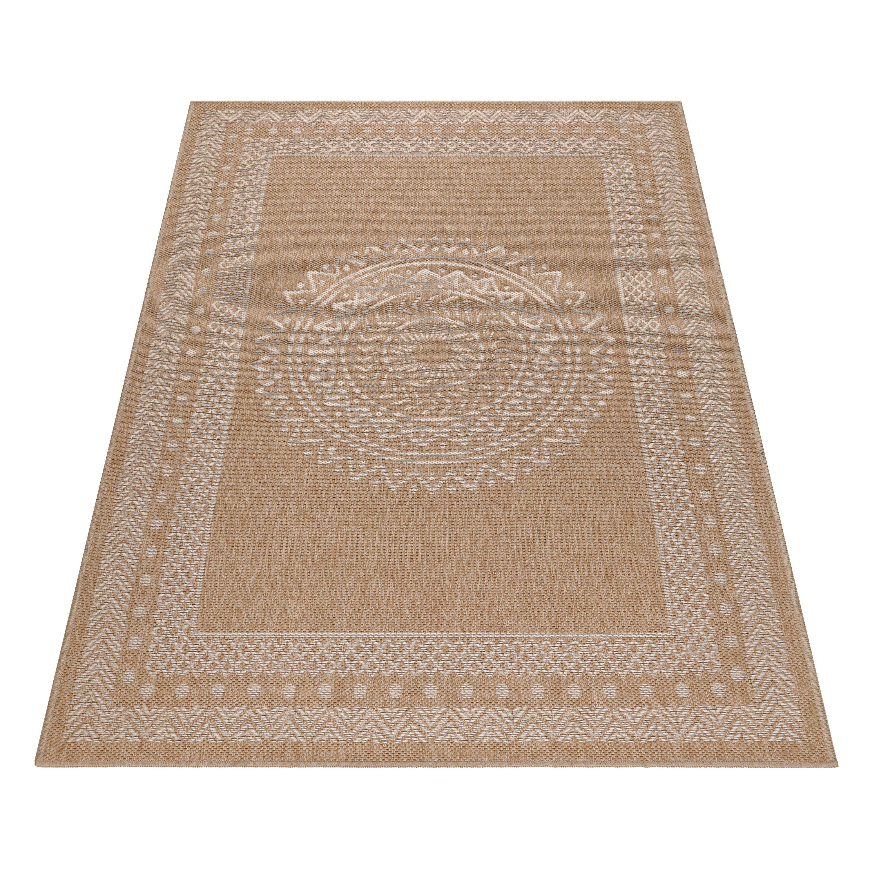Outdoorteppich DHAKA 8714, Ayyildiz Teppiche, rechteckig, Höhe: 5 mm, Pflegeleicht / Strapazierfähig / In- und Outdoor geeignet BEIGE