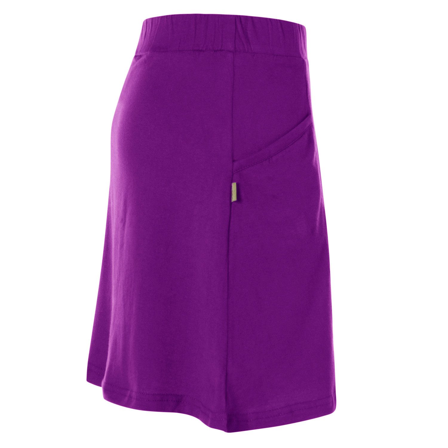 Vishes Minirock Kurzer Damen Basic-Rock Mini-Rock Baumwoll-Rock Einfarbig Schlicht Elfen, Hippie, Ethno Style