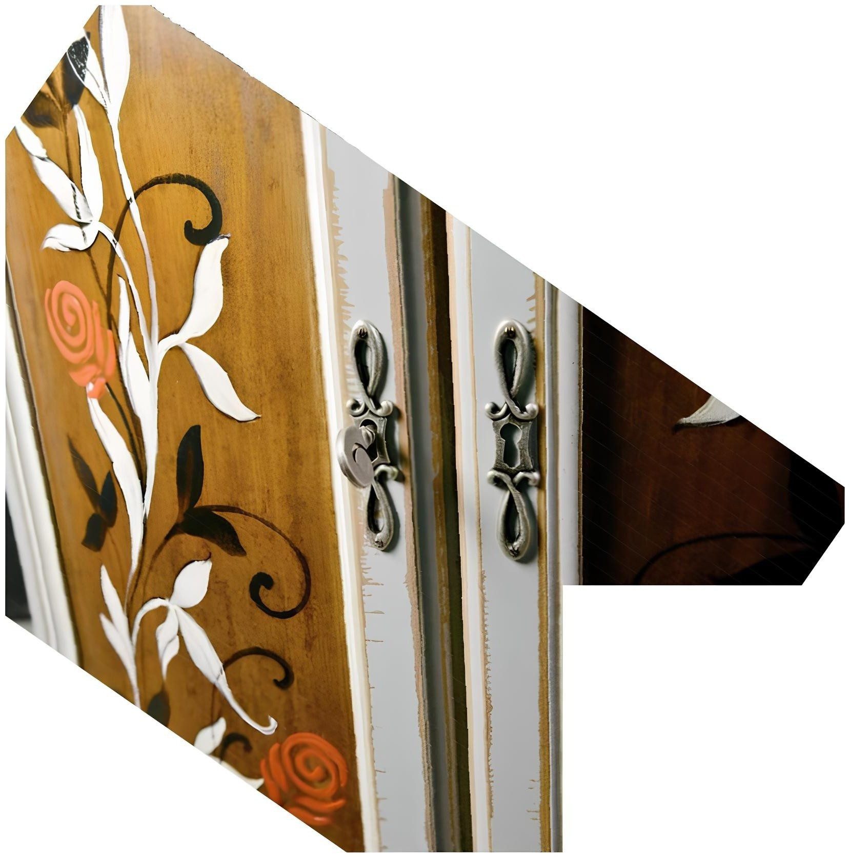 Xlmoebel Anrichte Landhaus Eckschrank Kommode aus Italienisches Holz (1 St), Made in Europa