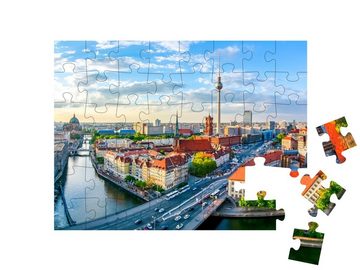 puzzleYOU Puzzle Wunderschönes Berliner Stadtbild, 48 Puzzleteile, puzzleYOU-Kollektionen Berlin, Deutsche Städte, Deutsche Großstädte