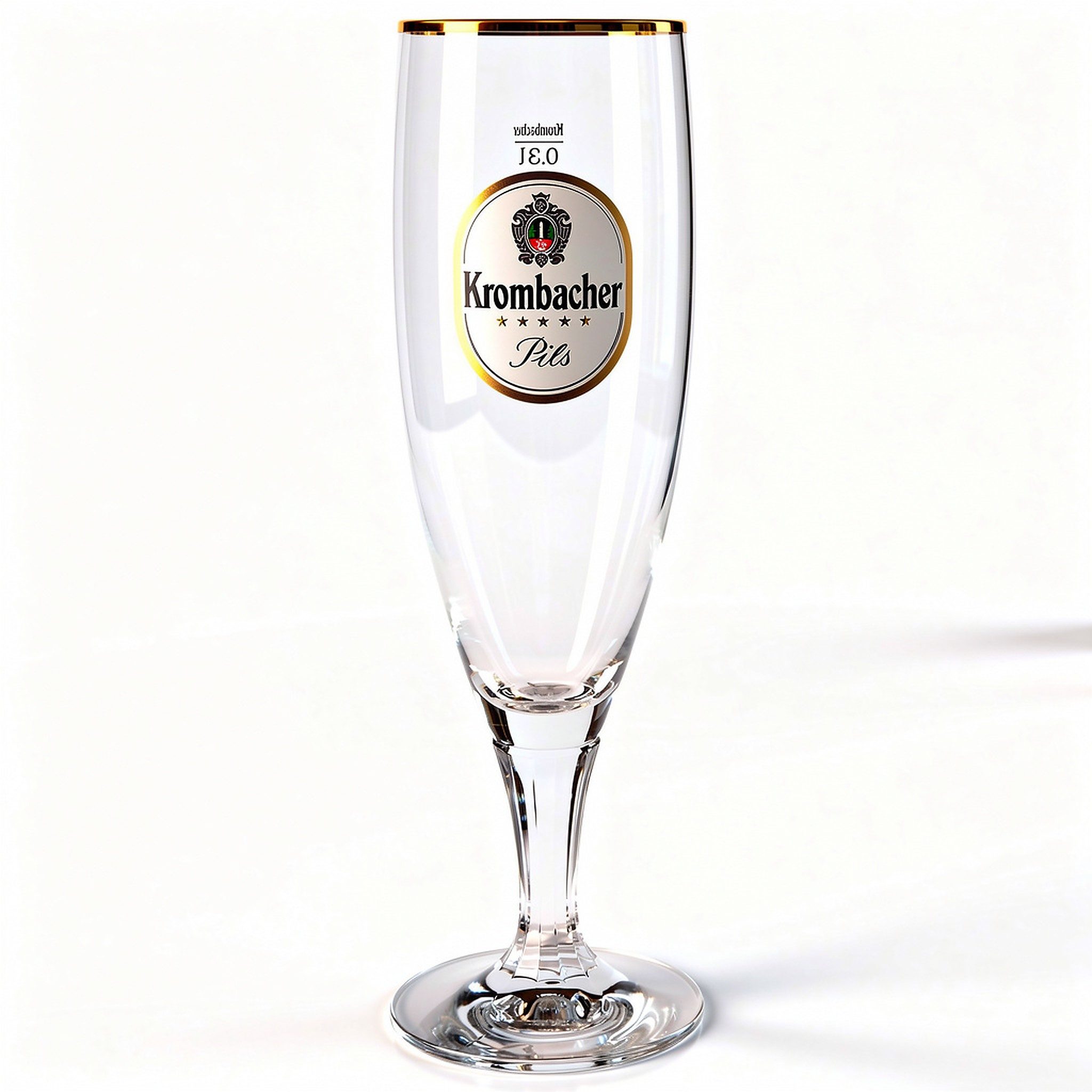 Krombacher Bierglas Exklusiv-Pokal Biergläser 0,3l, 6er Set – Goldrand, für Pils, 6-tlg., eleganter Exclusiv-Pokal